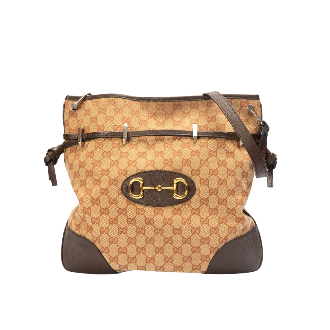 Gucci 1955 Horsebit GG-Jacquard Shoulder Bag