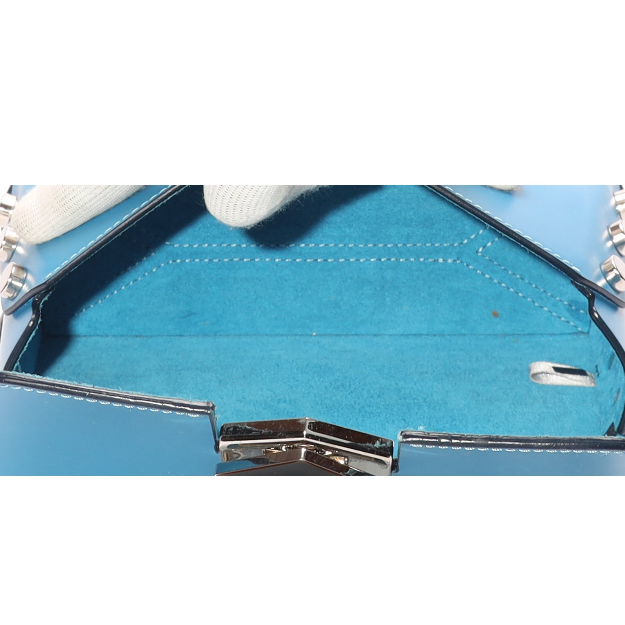 Jimmy Choo Blue Lockett Crossbody Bag