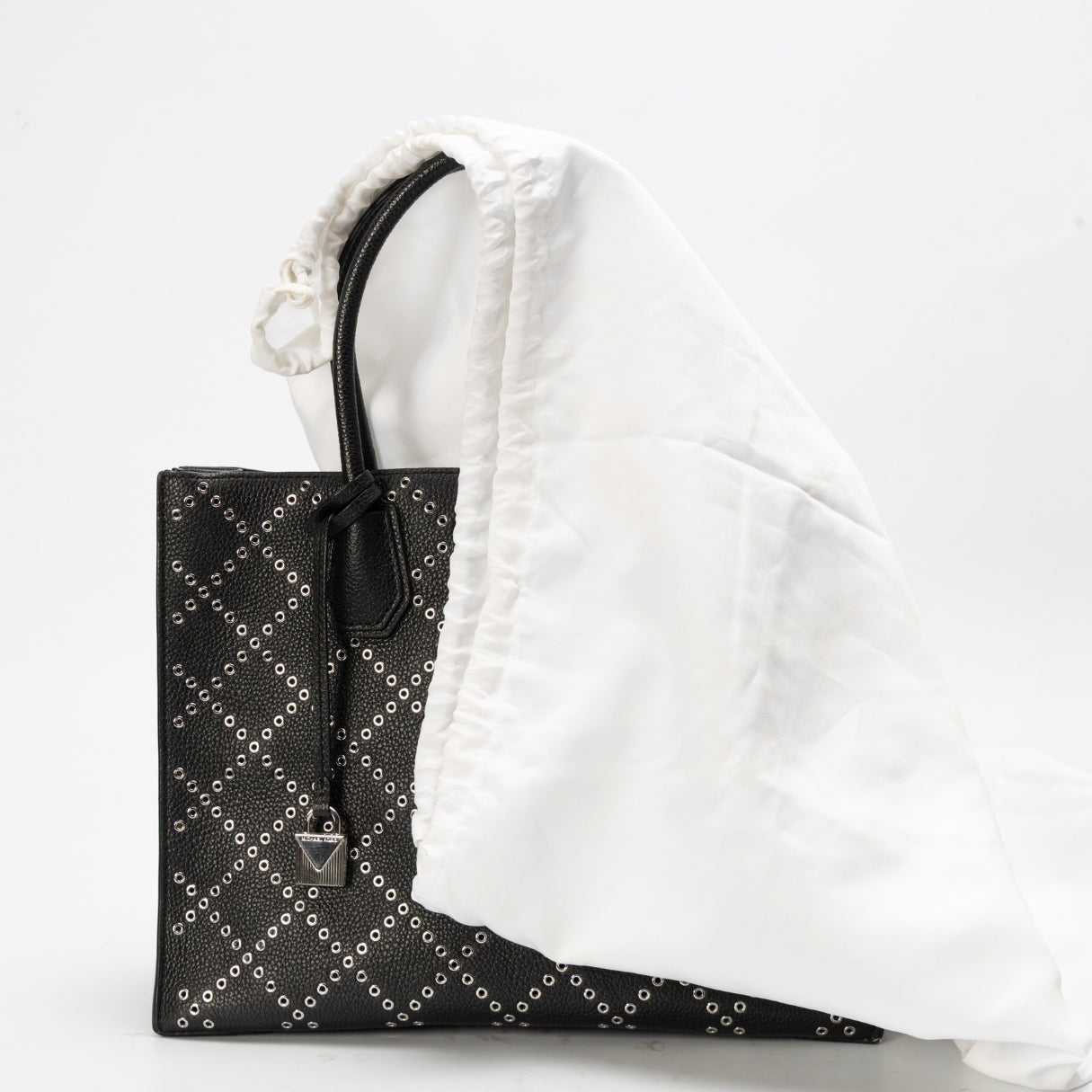 Michael Kors Black Mercer Grommeted Tote