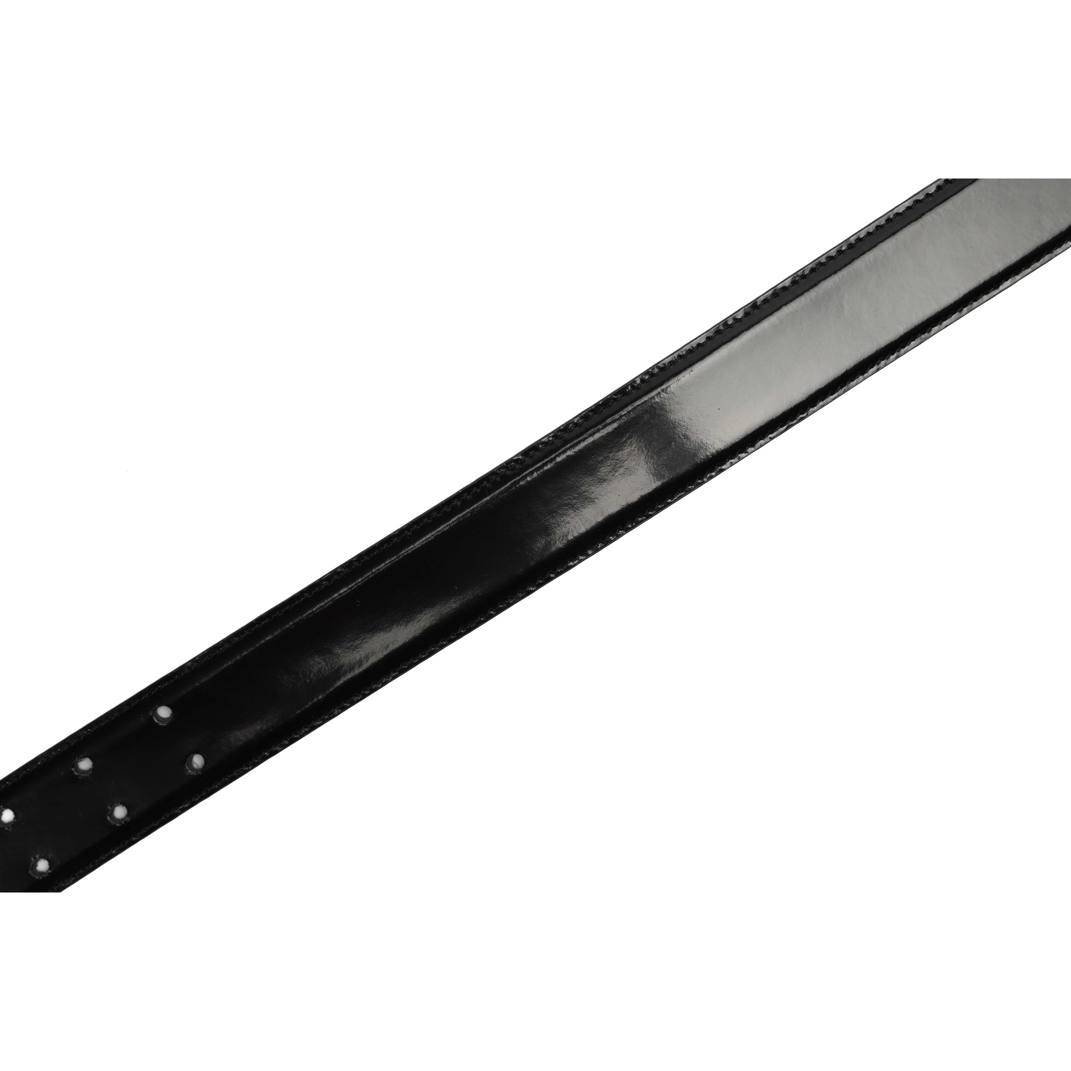 Moschino Logo Black Leather Belt