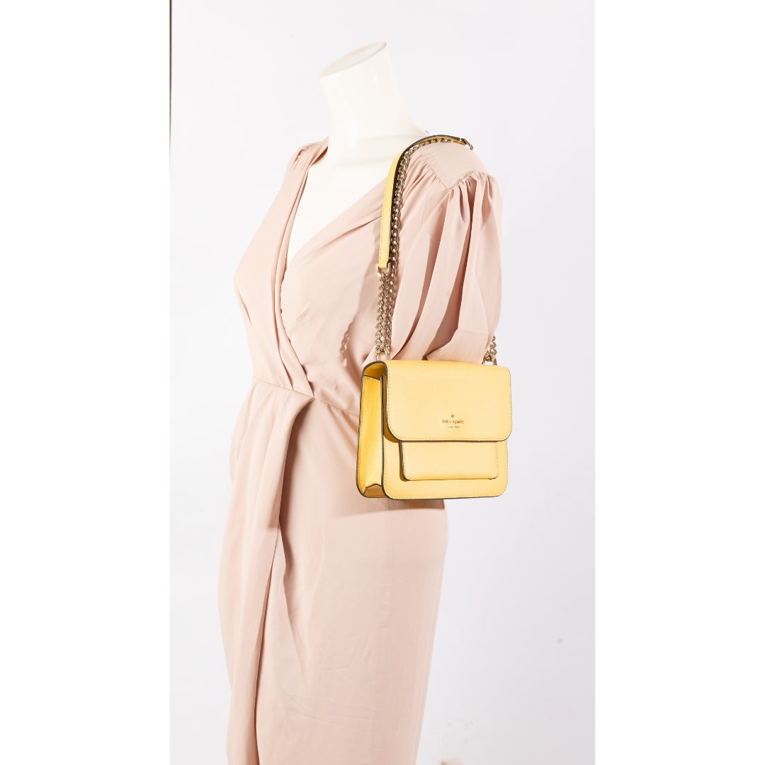 Kate Spade Remi Yellow Flap Shoulder Bag