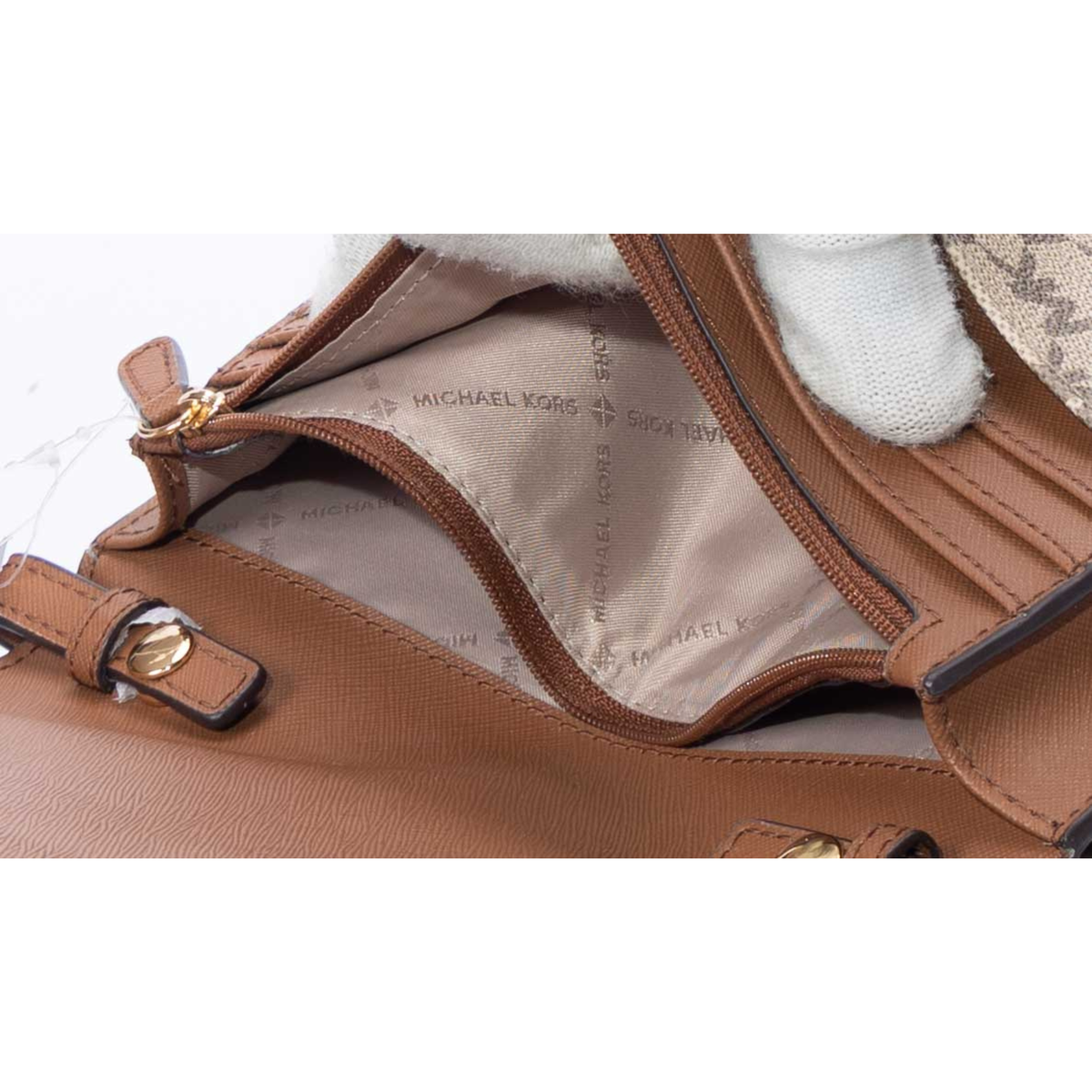 Michael Kors Signature Logo Convertible Crossbody Bag