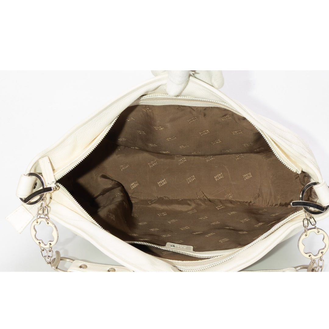Mont Blanc White Starisma Alcina Hobo Bag