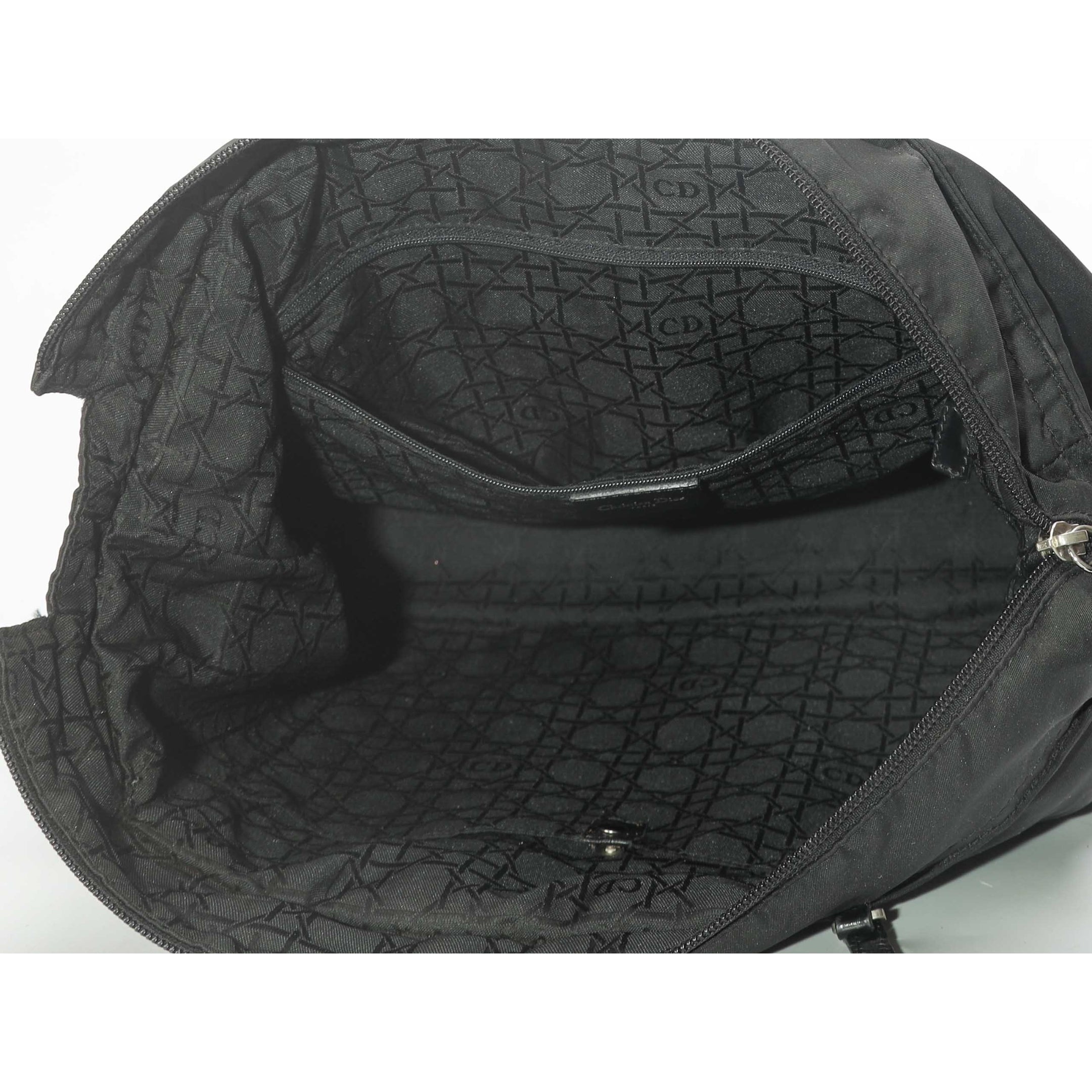 Christian Dior Vintage Black Zip Tote
