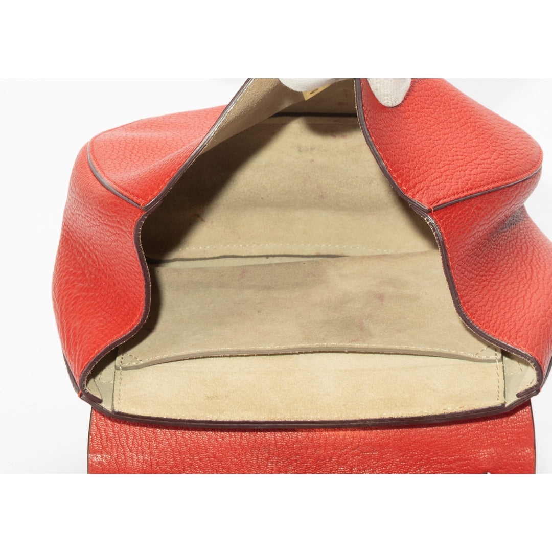 Chloe Red Drew Chain Crossbody Bag