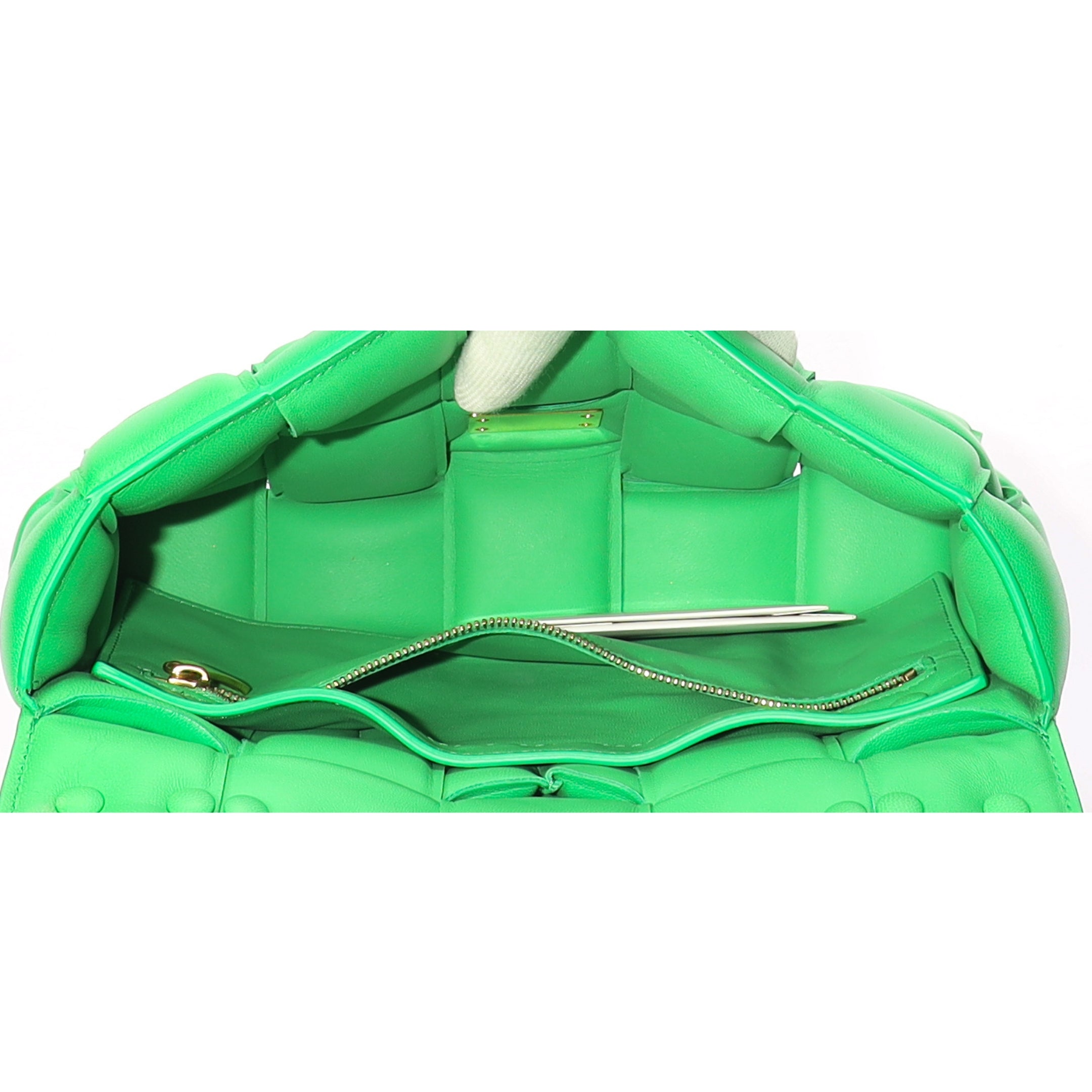 Bottega Veneta Padded Cassette Green Crossbody Bag