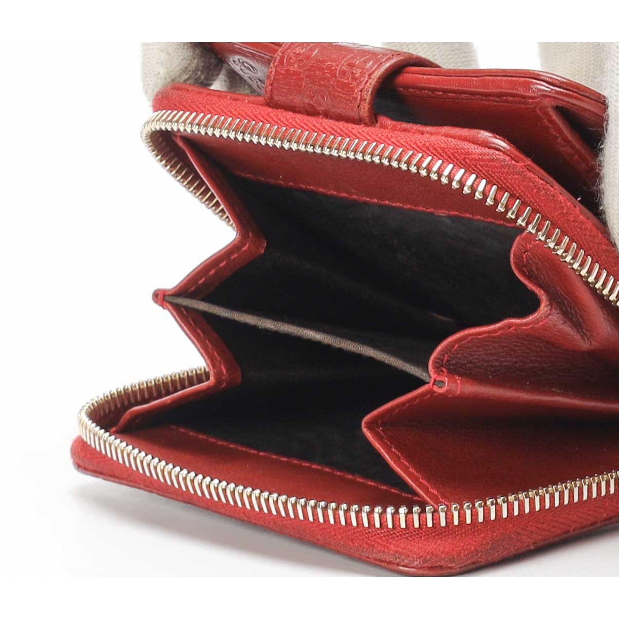 Gucci Red Micro Guccissima Wallet