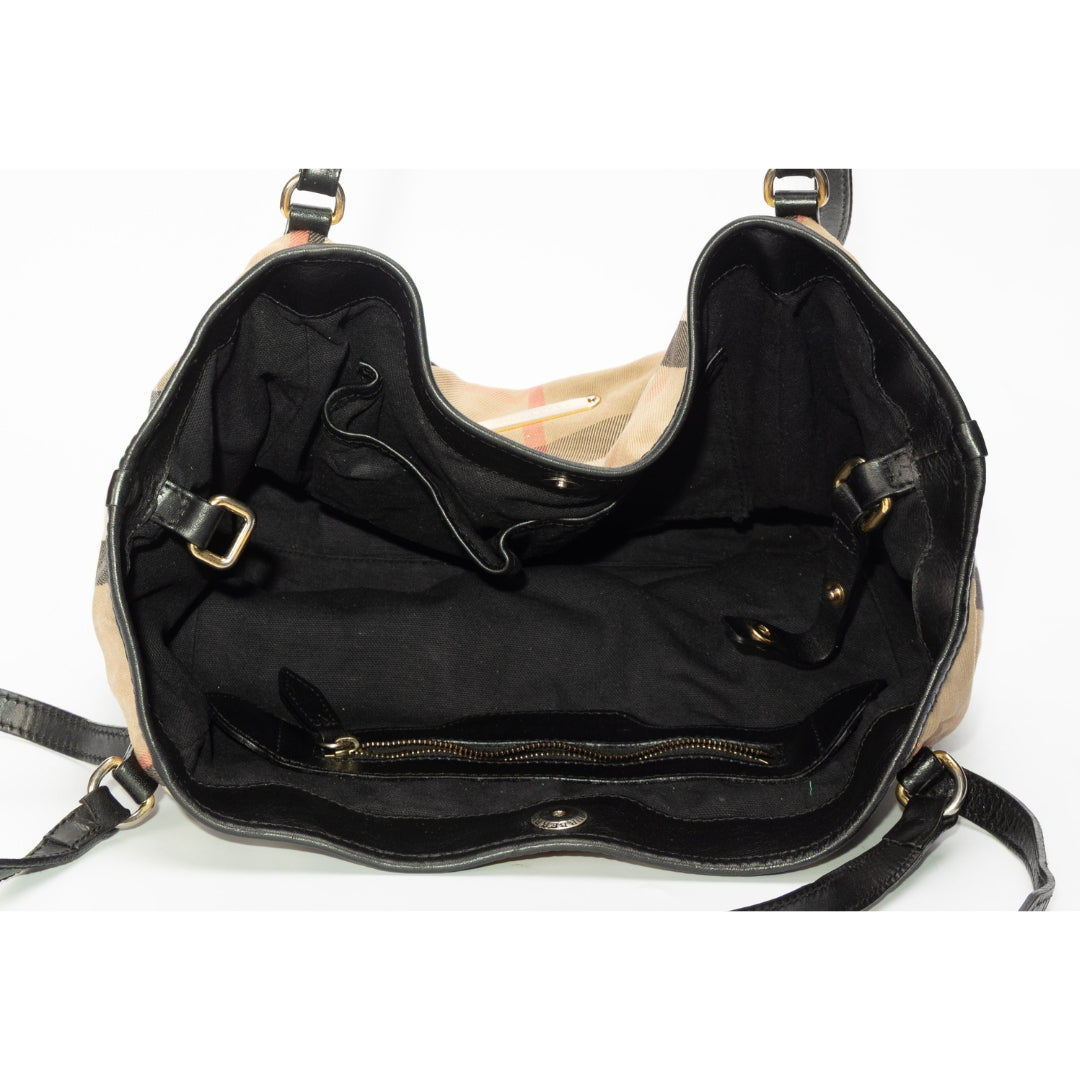 Burberry Beige/Black House Check Canterbury Tote