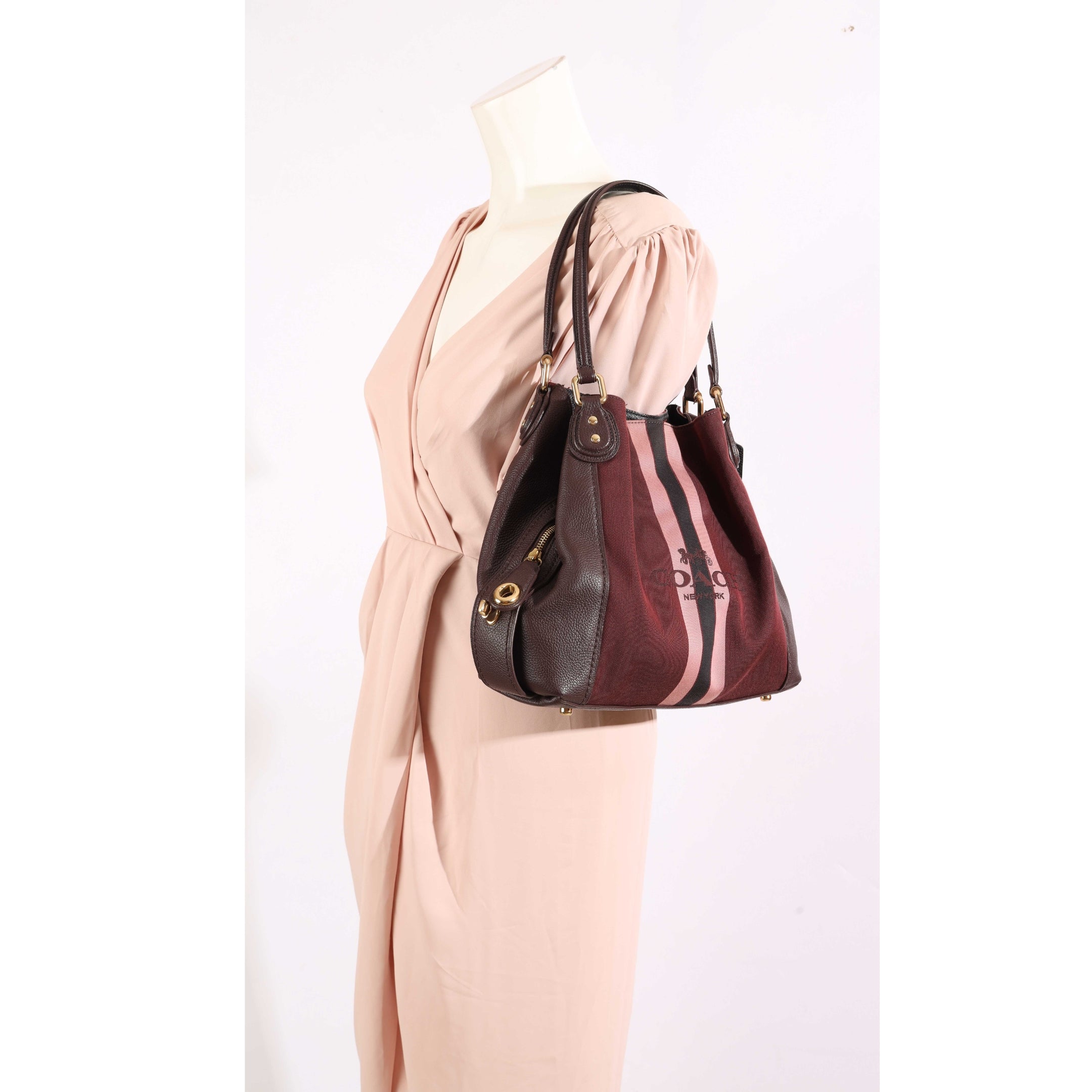 Coach Edie Maroon Shoulder Bag 31