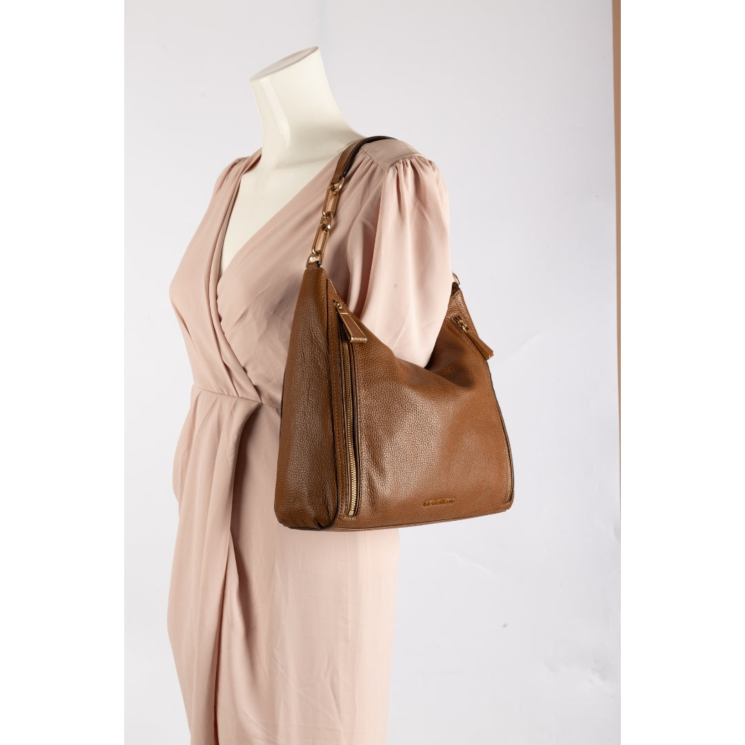 Michael Kors Brown Leather Matilda Hobo Bag