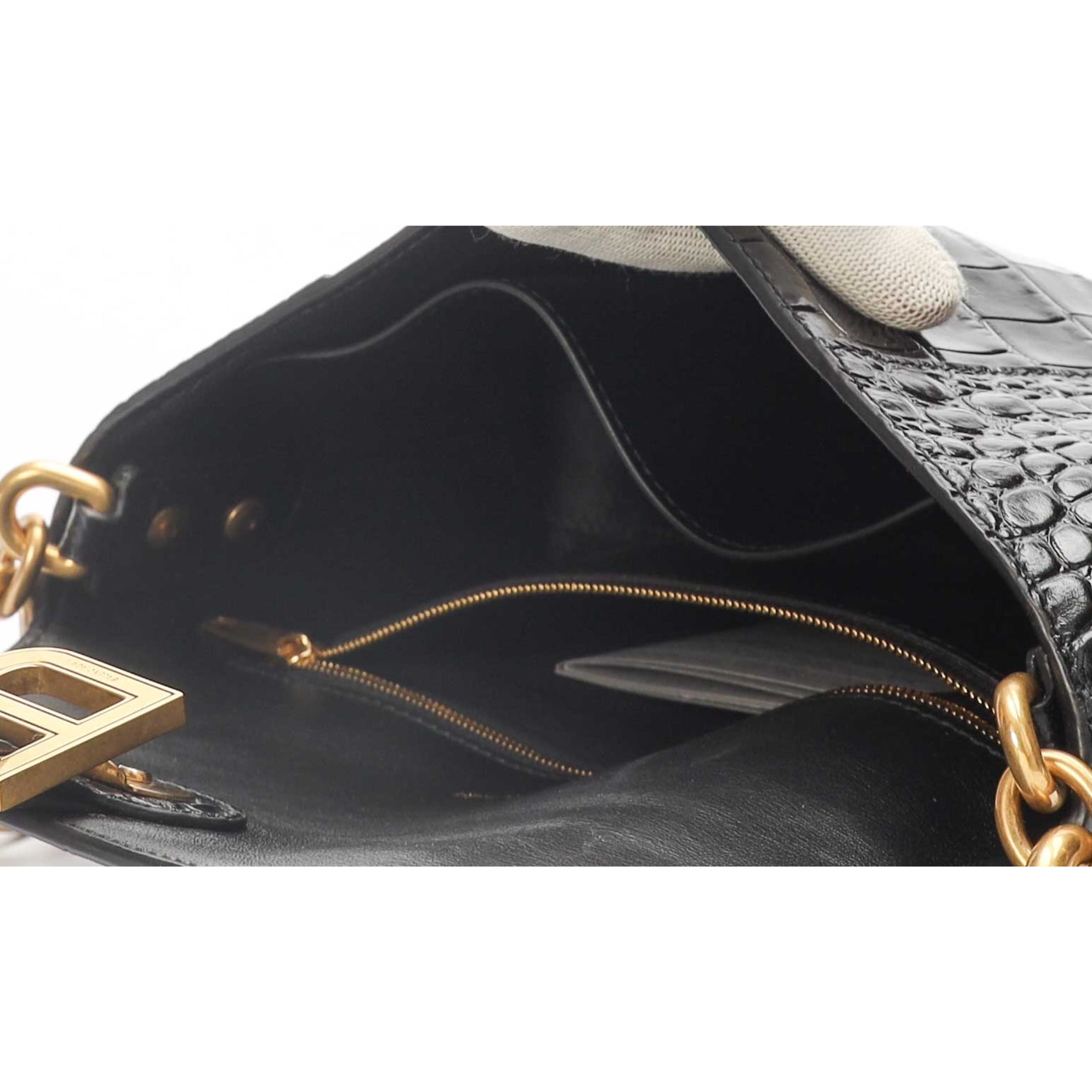 Balenciaga Downtown Black Chain Shoulder Bag