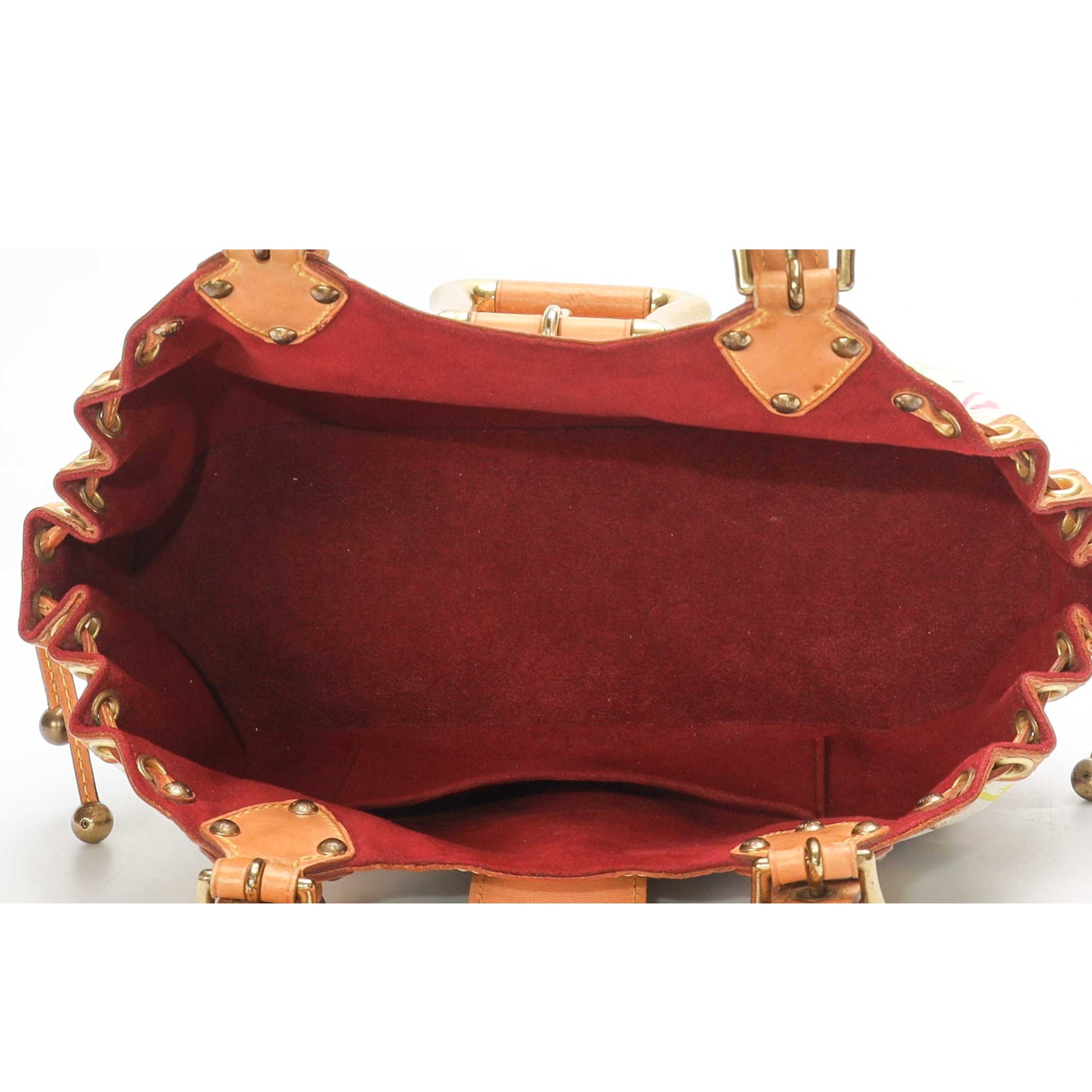 Louis Vuitton White Multicolor Canvas Theda GM Bag