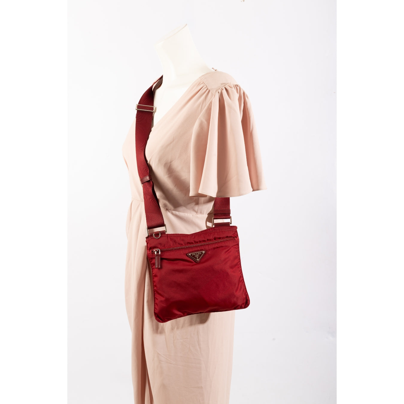 Prada Re-Nylon Red Crossbody Bag