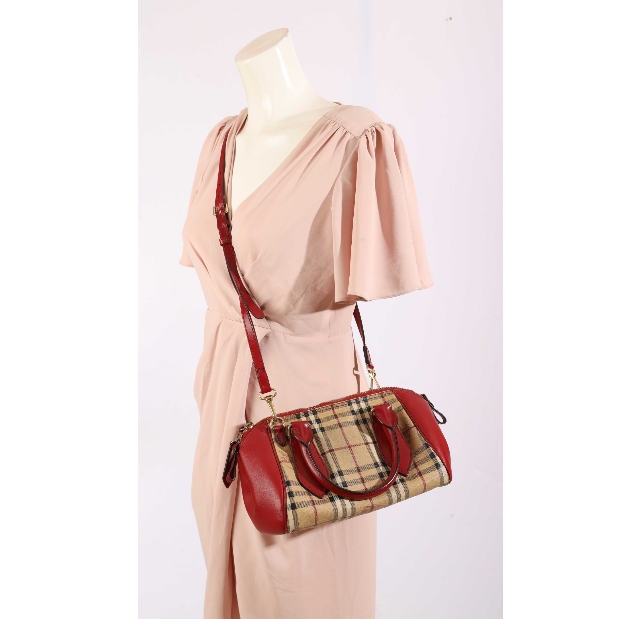 Burberry Haymarket Check Blaze Satchel Crossbody Bag