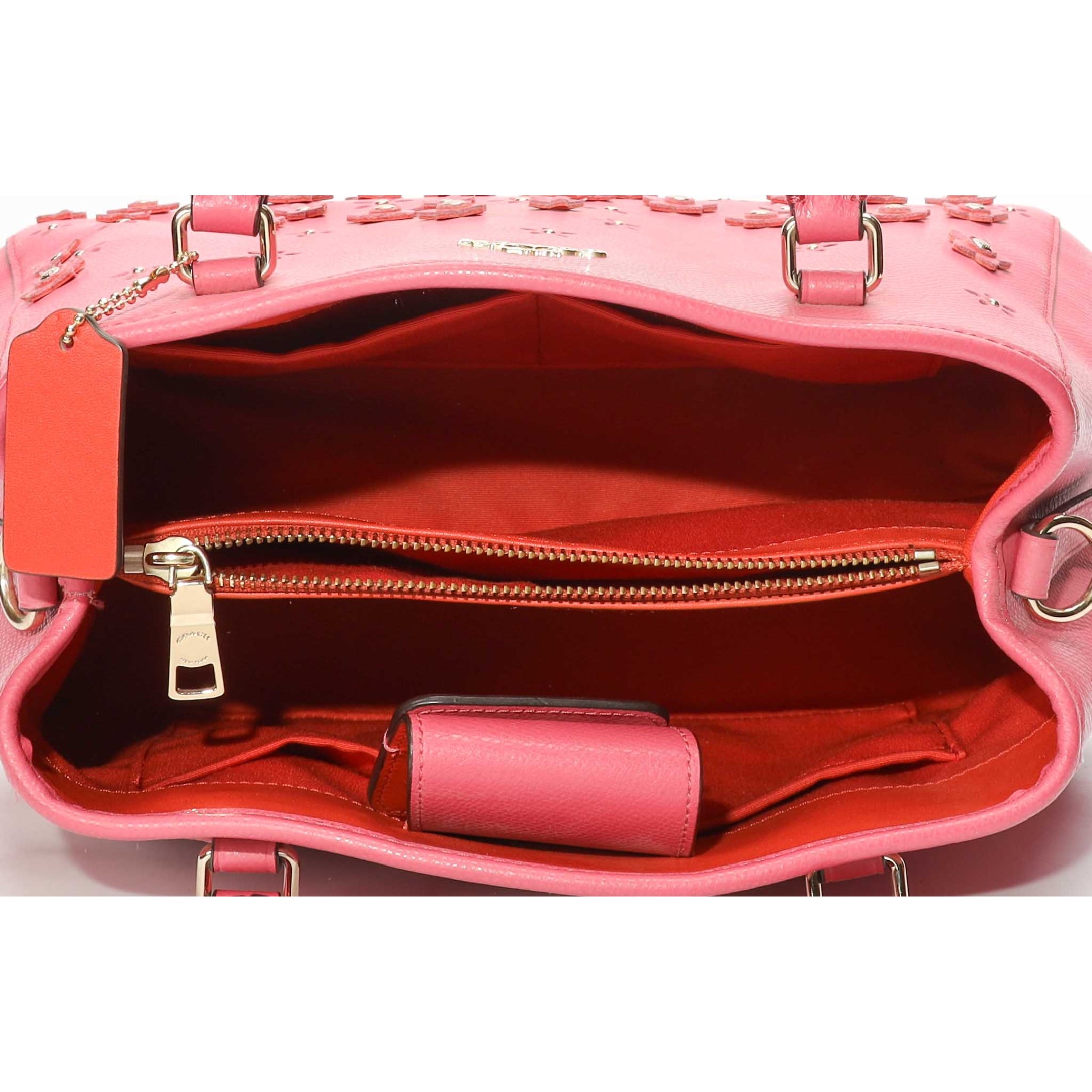 Coach Tas Pink Floral Convertible Satchel