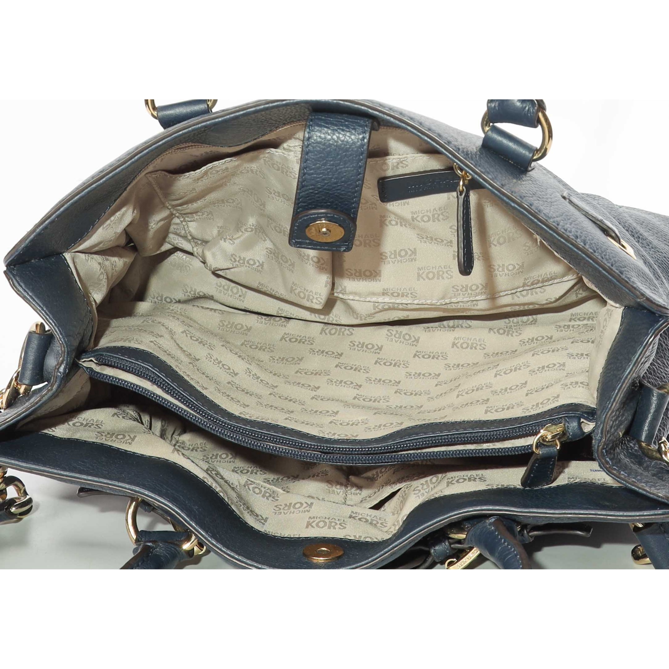 Michael Kors Navy Hamilton Satchel