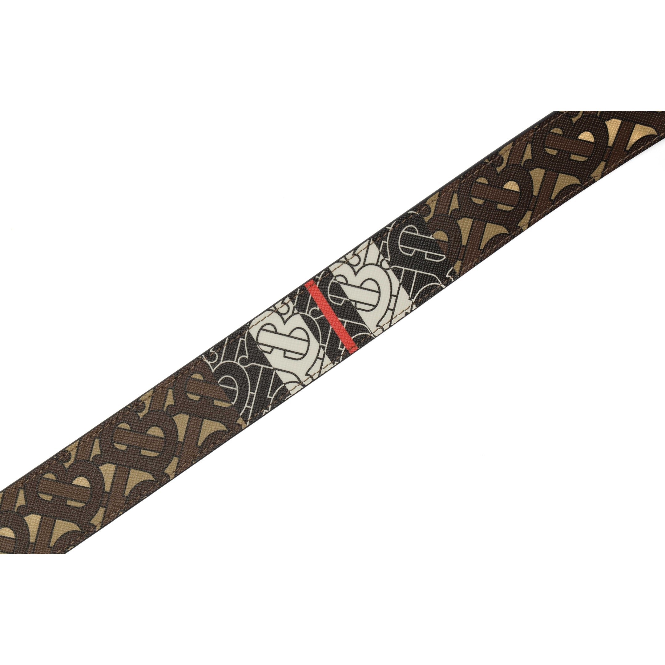 Burberry Brown Monogram Canvas Leather Belt
