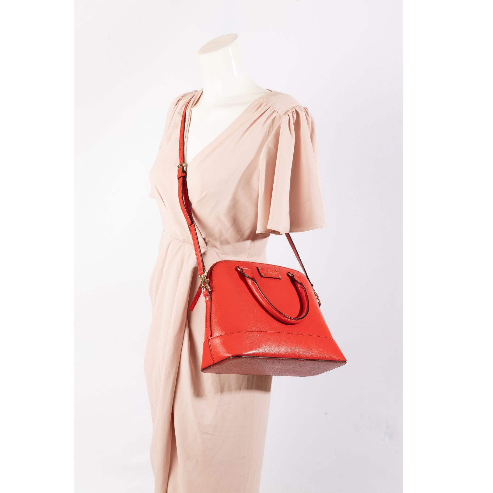 Kate Spade Red Wellesley Rachelle Dome Satchel