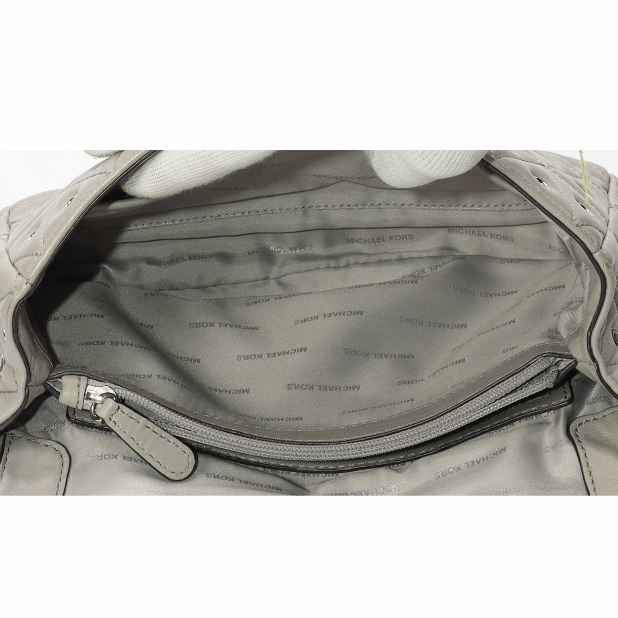 Micheal Kors Sloan Grey Quilted Rings Shoulder Bag