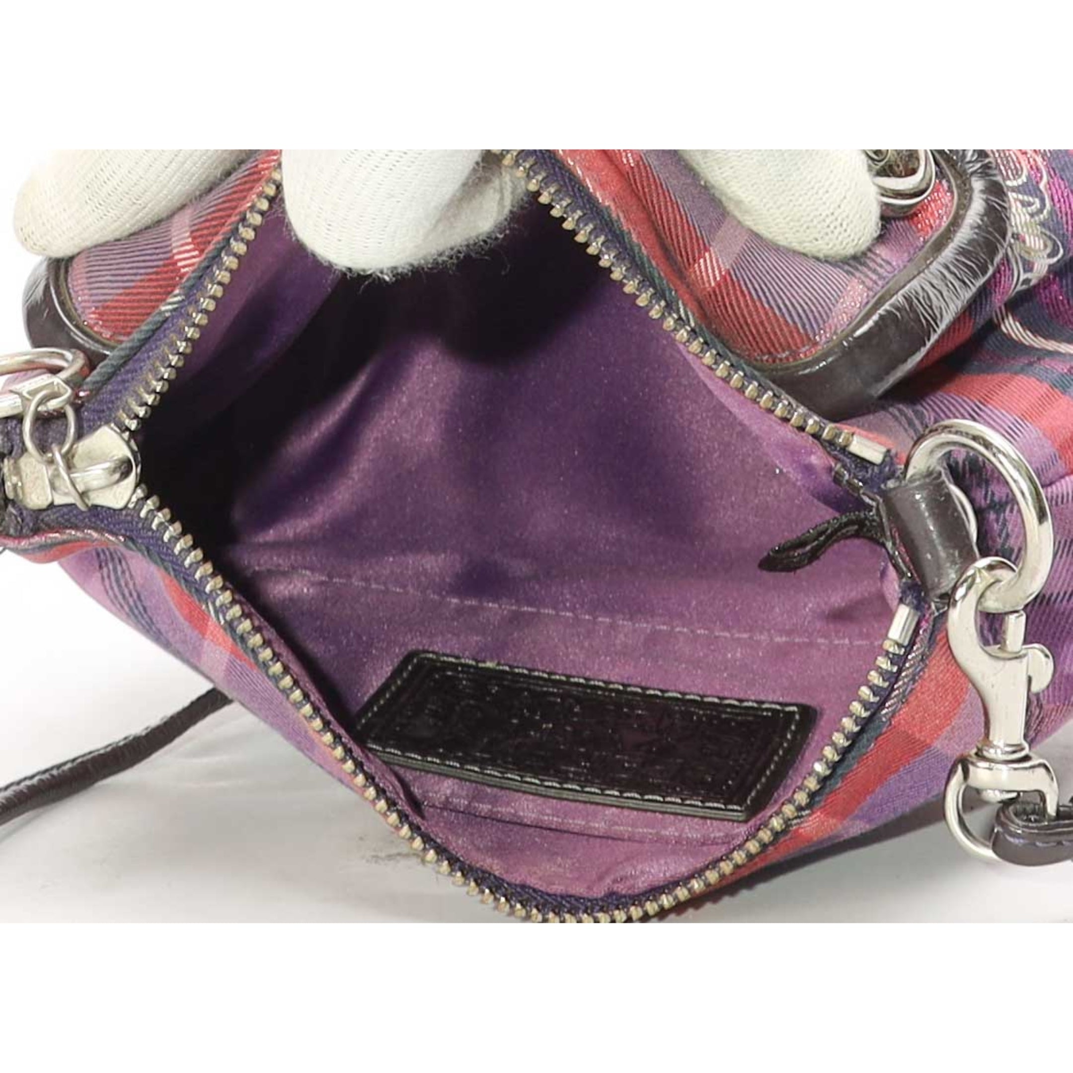 Coach Poppy Tartan Plaid Crossbody Bag