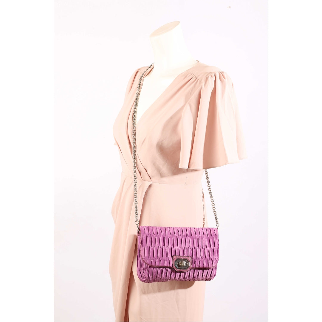 Coach Madison Pink Pleated Crossbody Bag