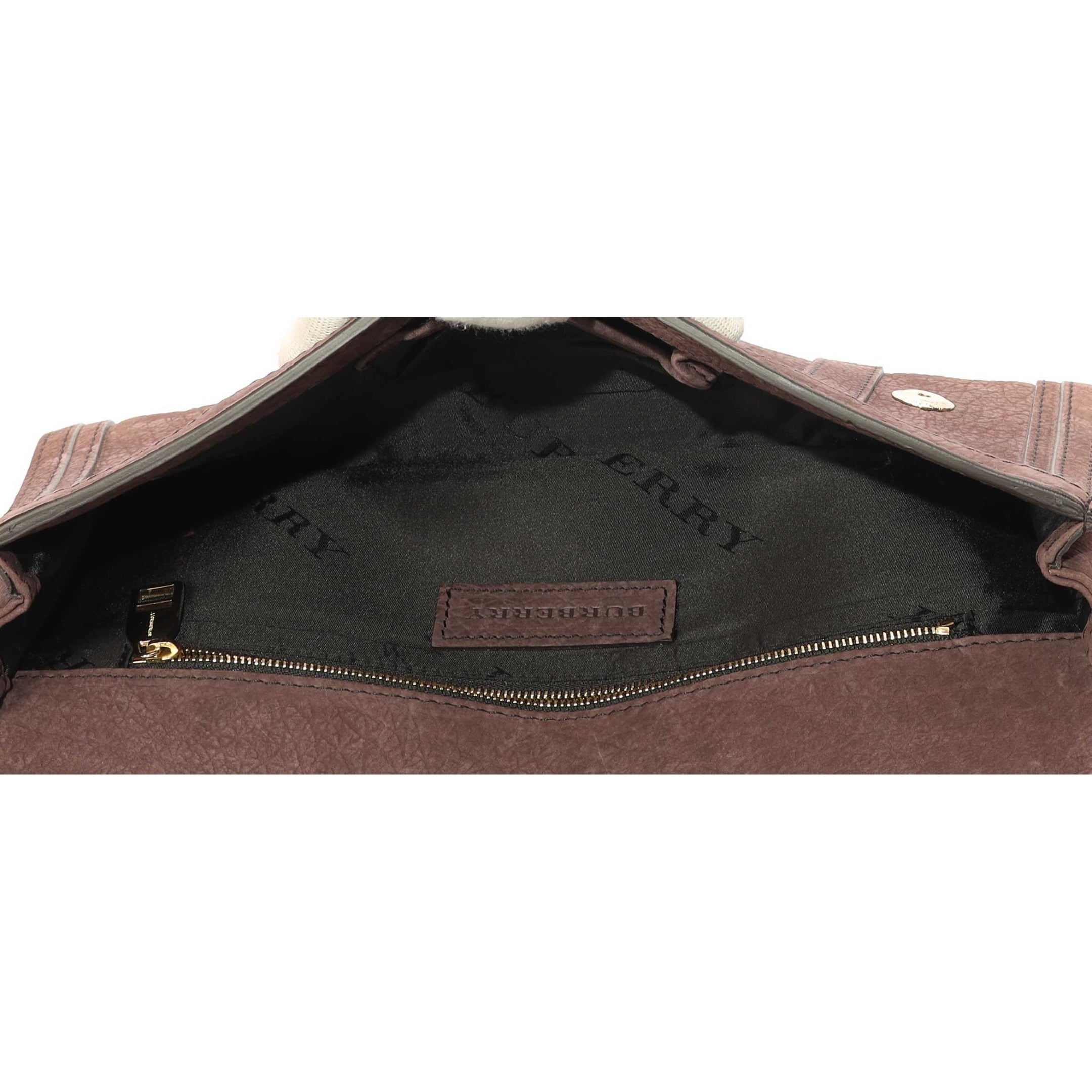 Burberry Brown Nubuck Margot Clutch