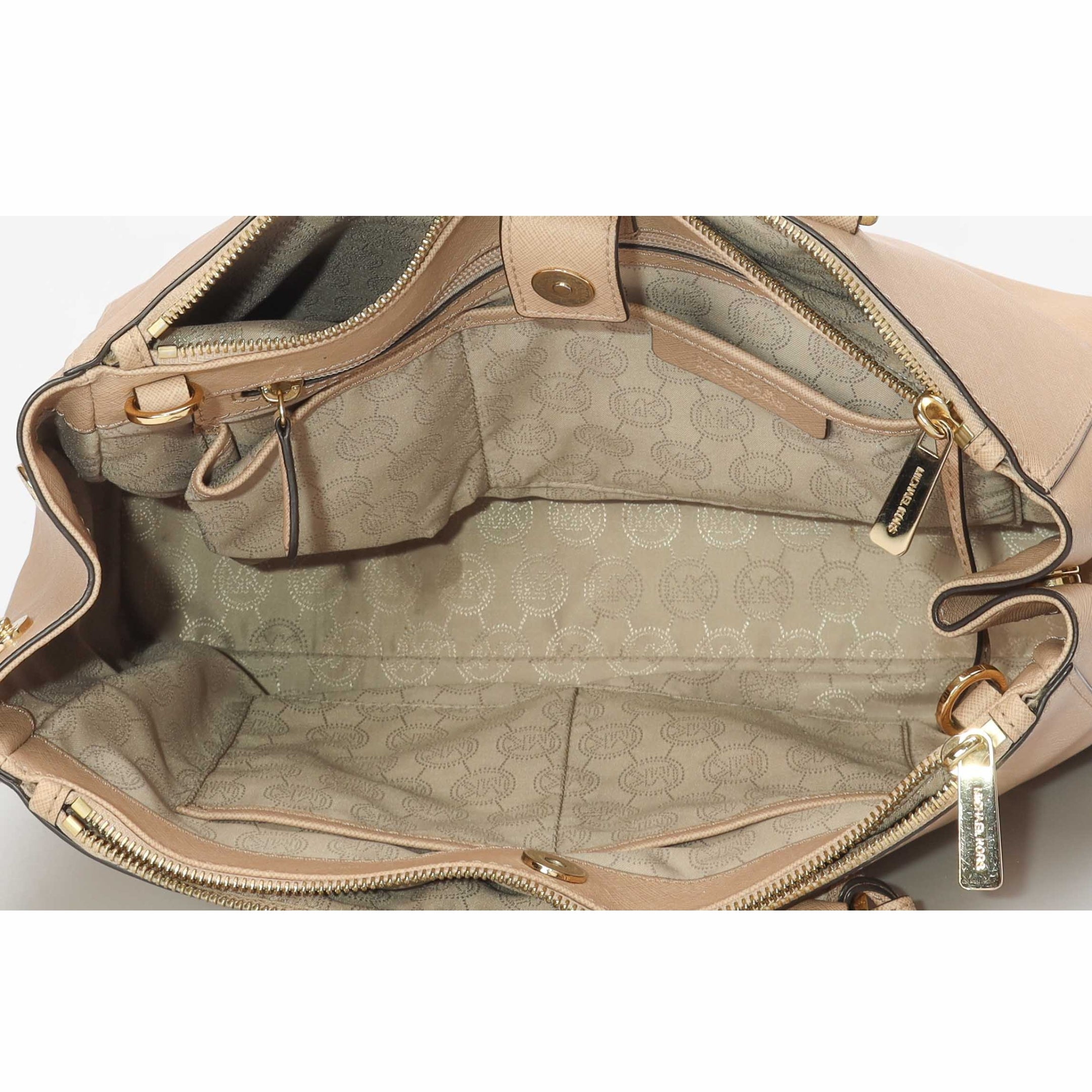 Michael Kors Beige Sutton Convertible Satchel