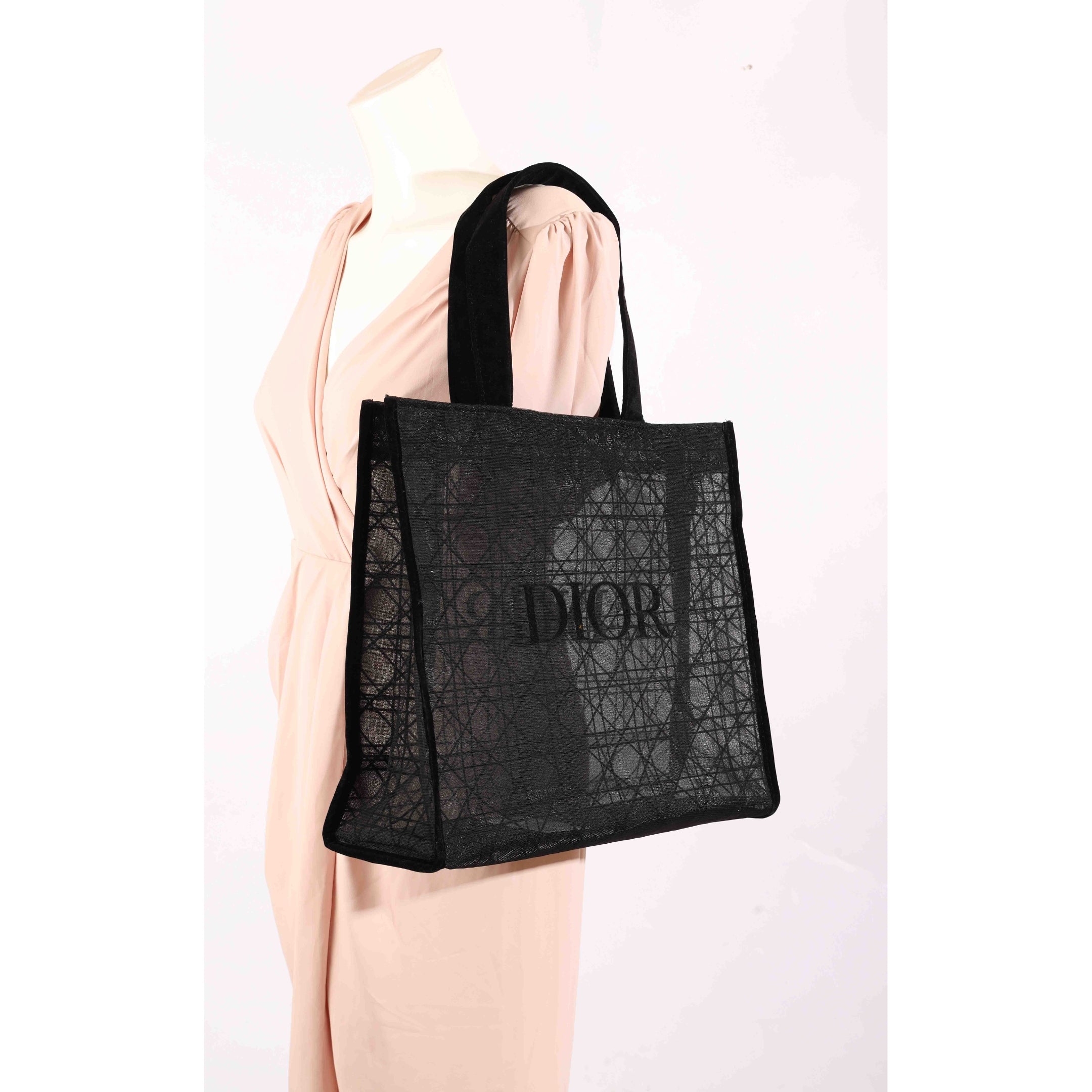 Dior Black Mesh Book Tote