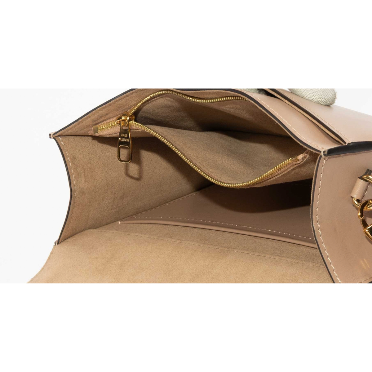 Louis Vuitton Chain Louise Beige Studded Crossbody Bag
