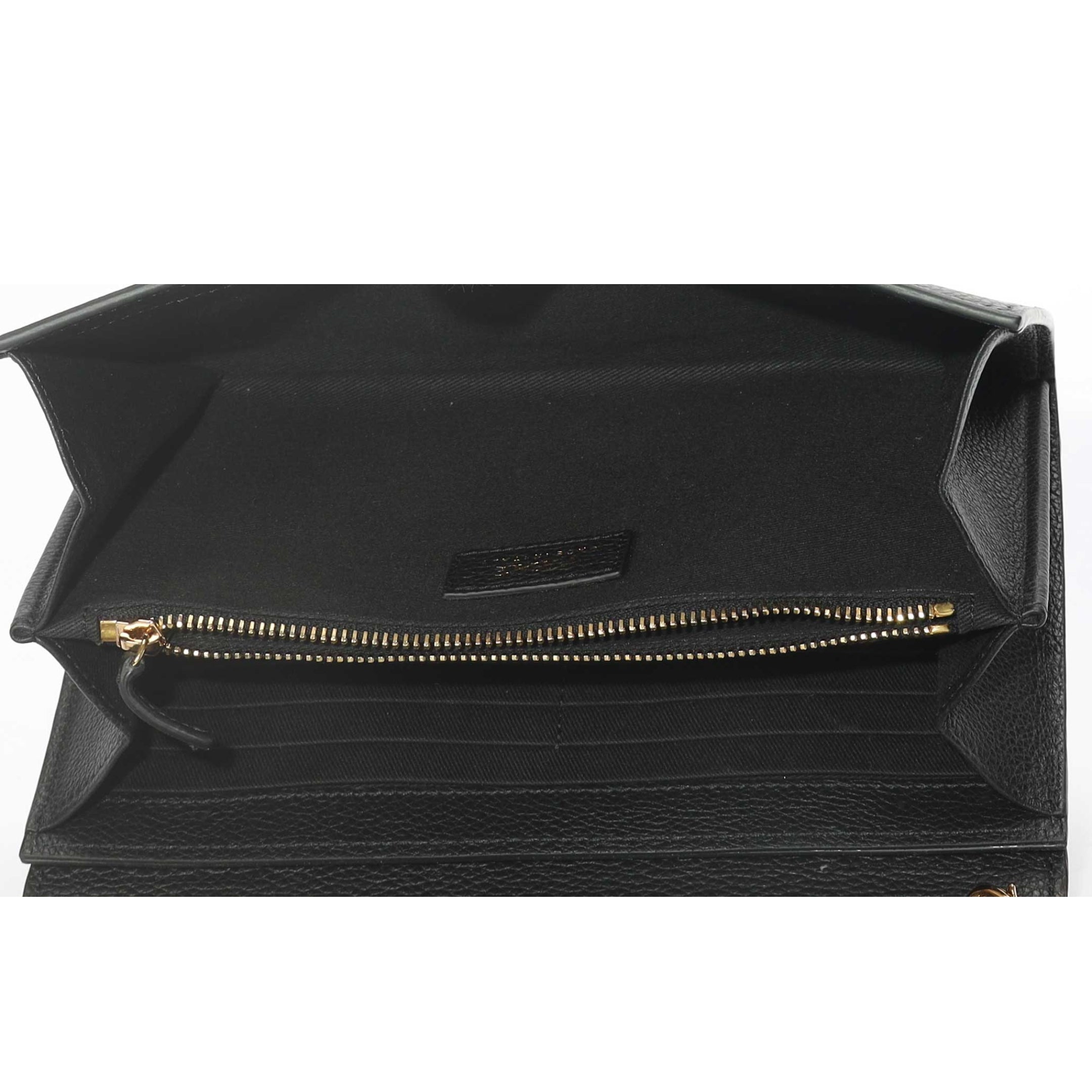 Versace Black Virtus Clutch Crossbody Bag