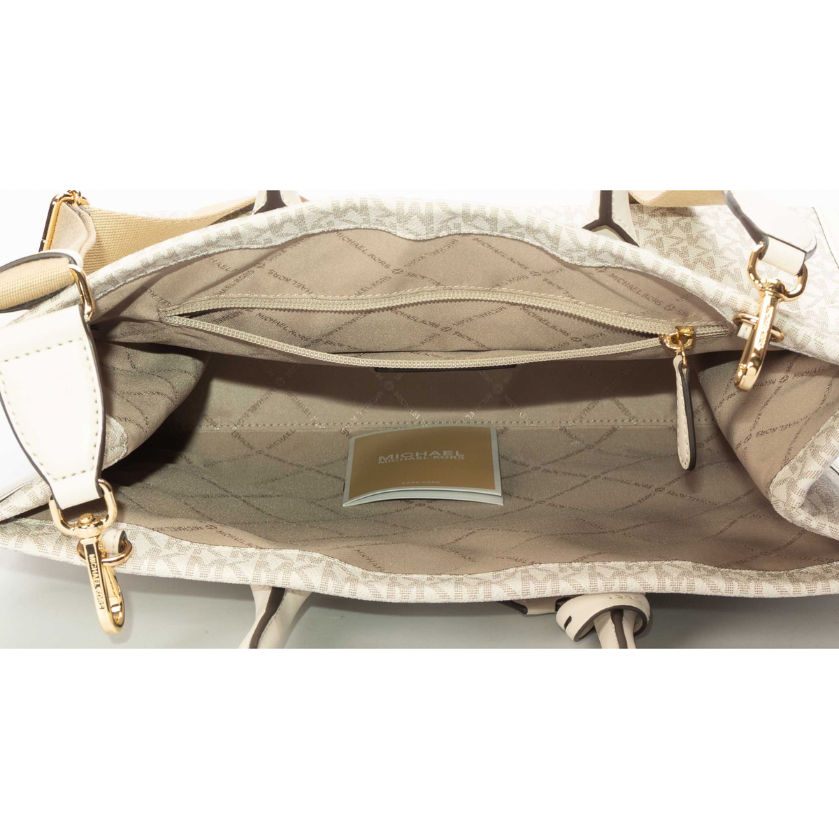 Michael Kors White Mirella Logo Tote