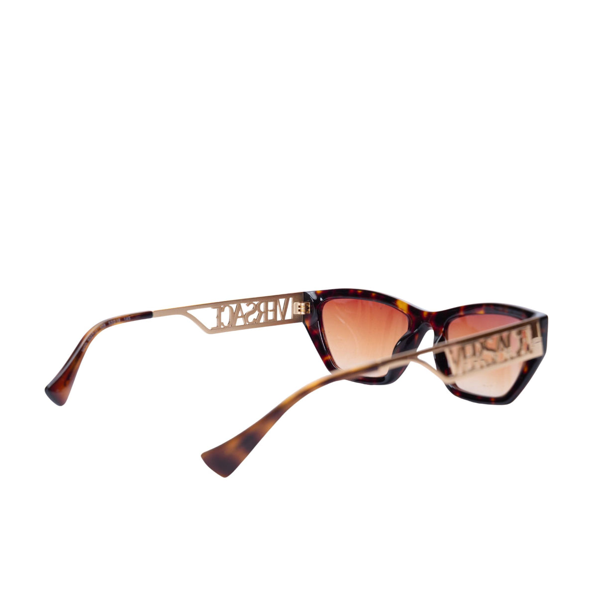 Versace Women's Cat Eye Brown Sunglasses