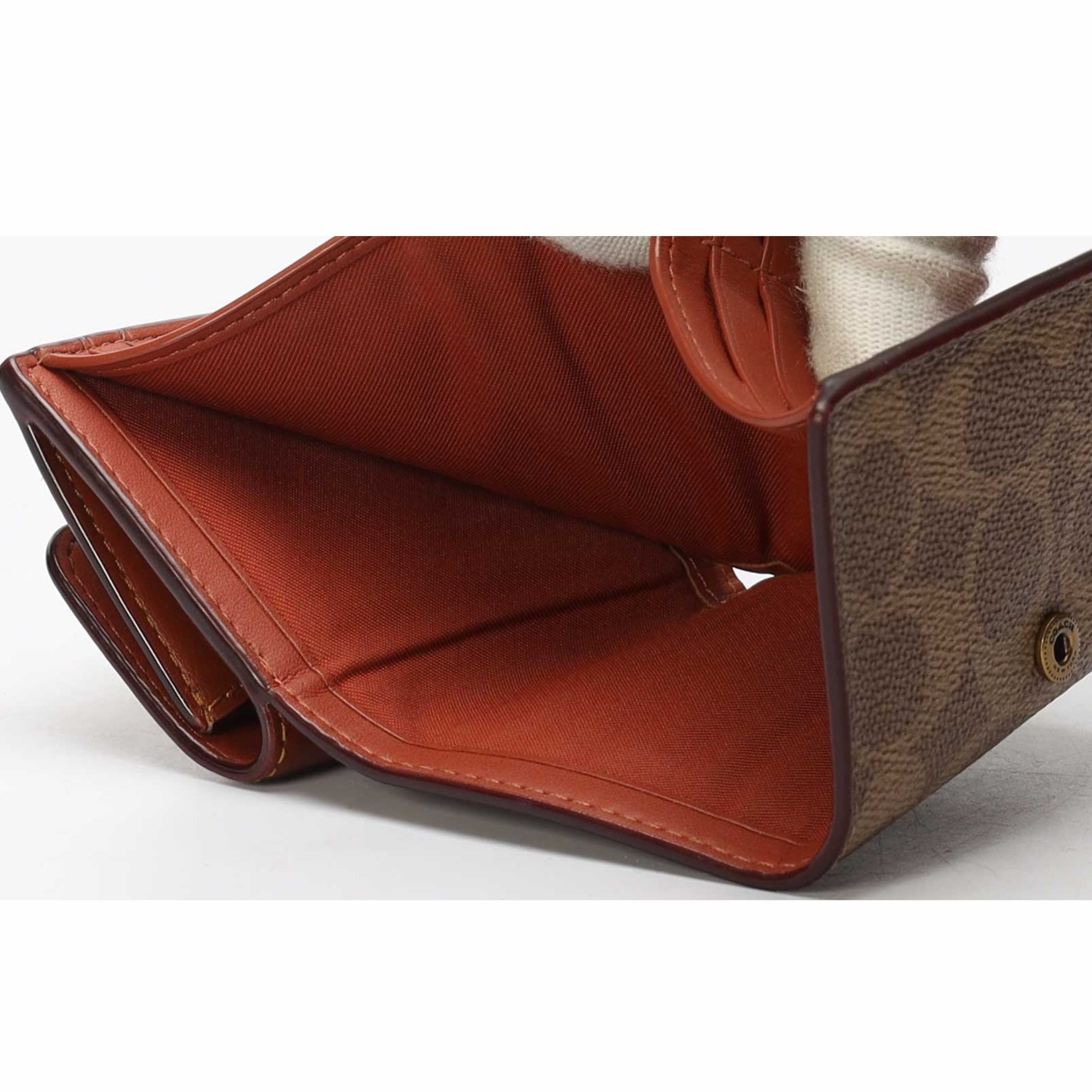 Coach Mila Small Flap Wallet In Signature Canvas