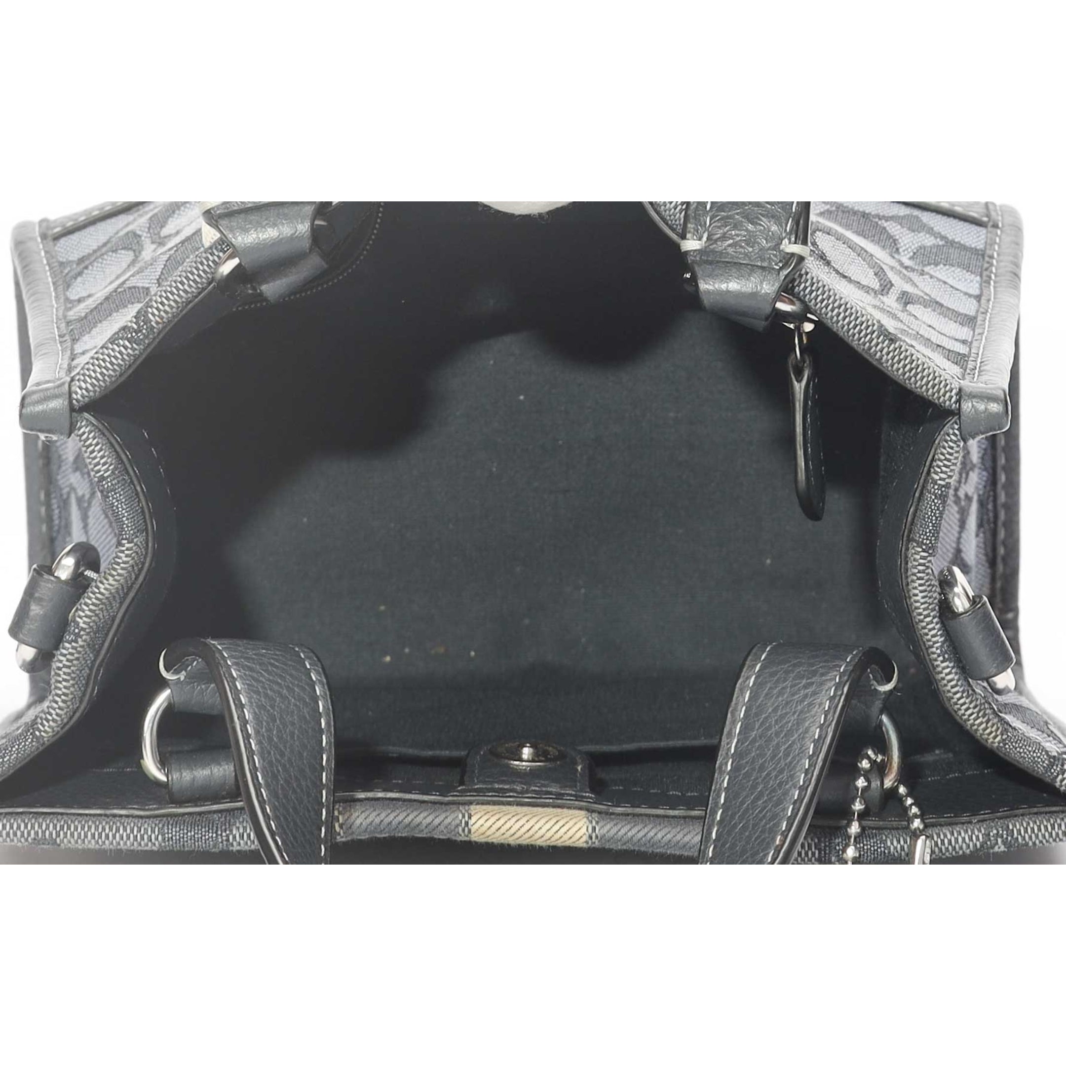 Coach Navy Dempsey Logo Mini Tote