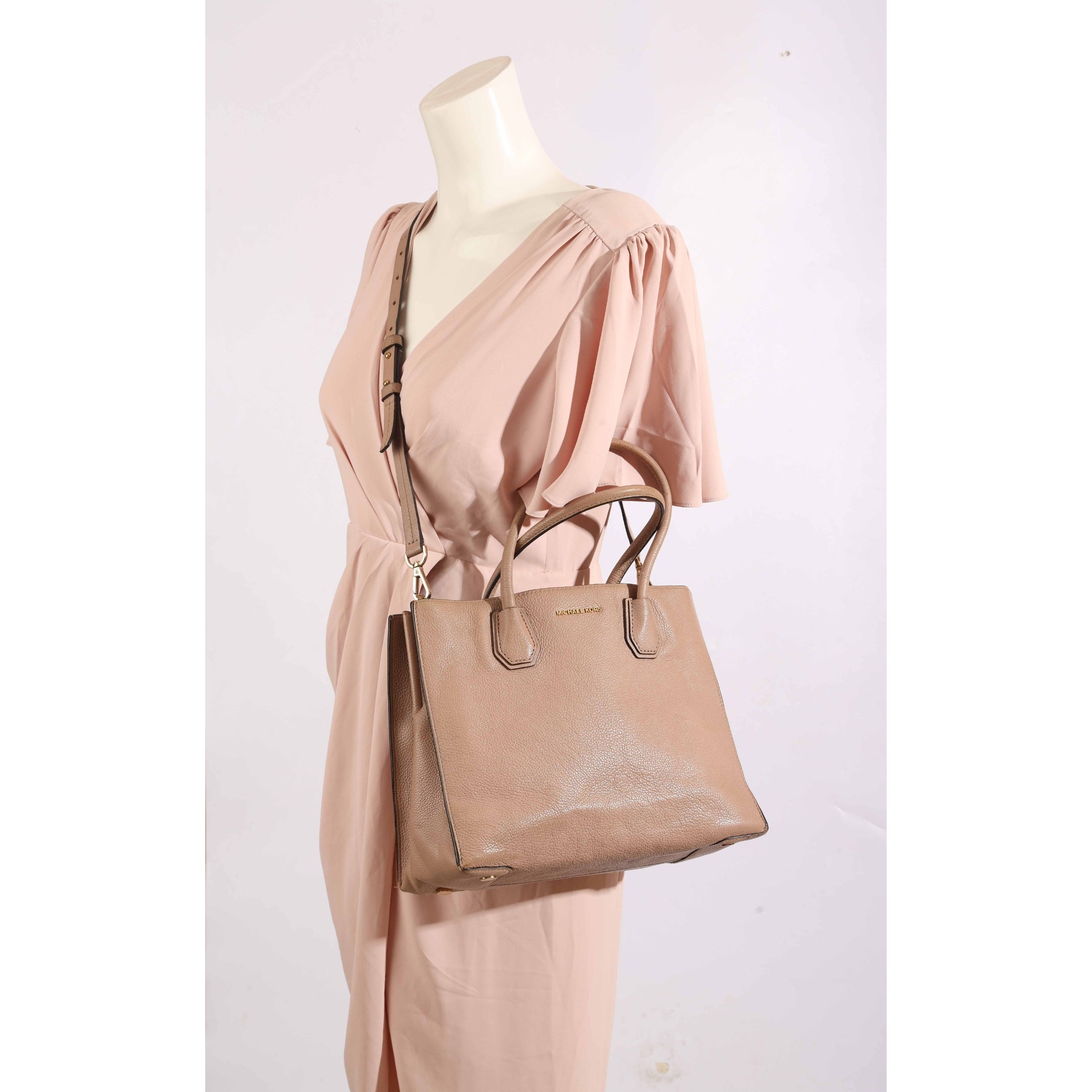 Michael Kors Mercer Large Pink Convertible Tote