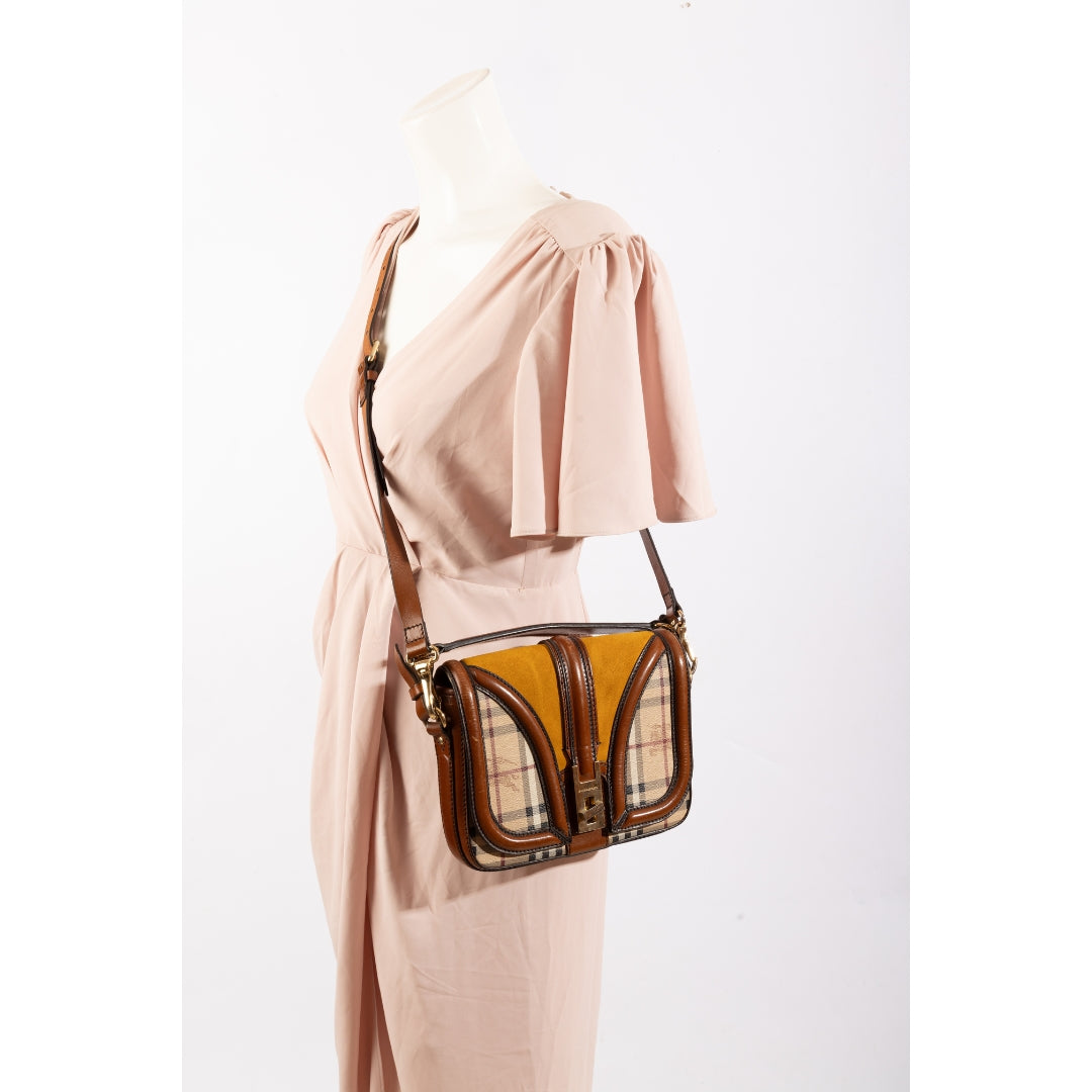 Burberry Haymarket Check Brickfield Crossbody Bag