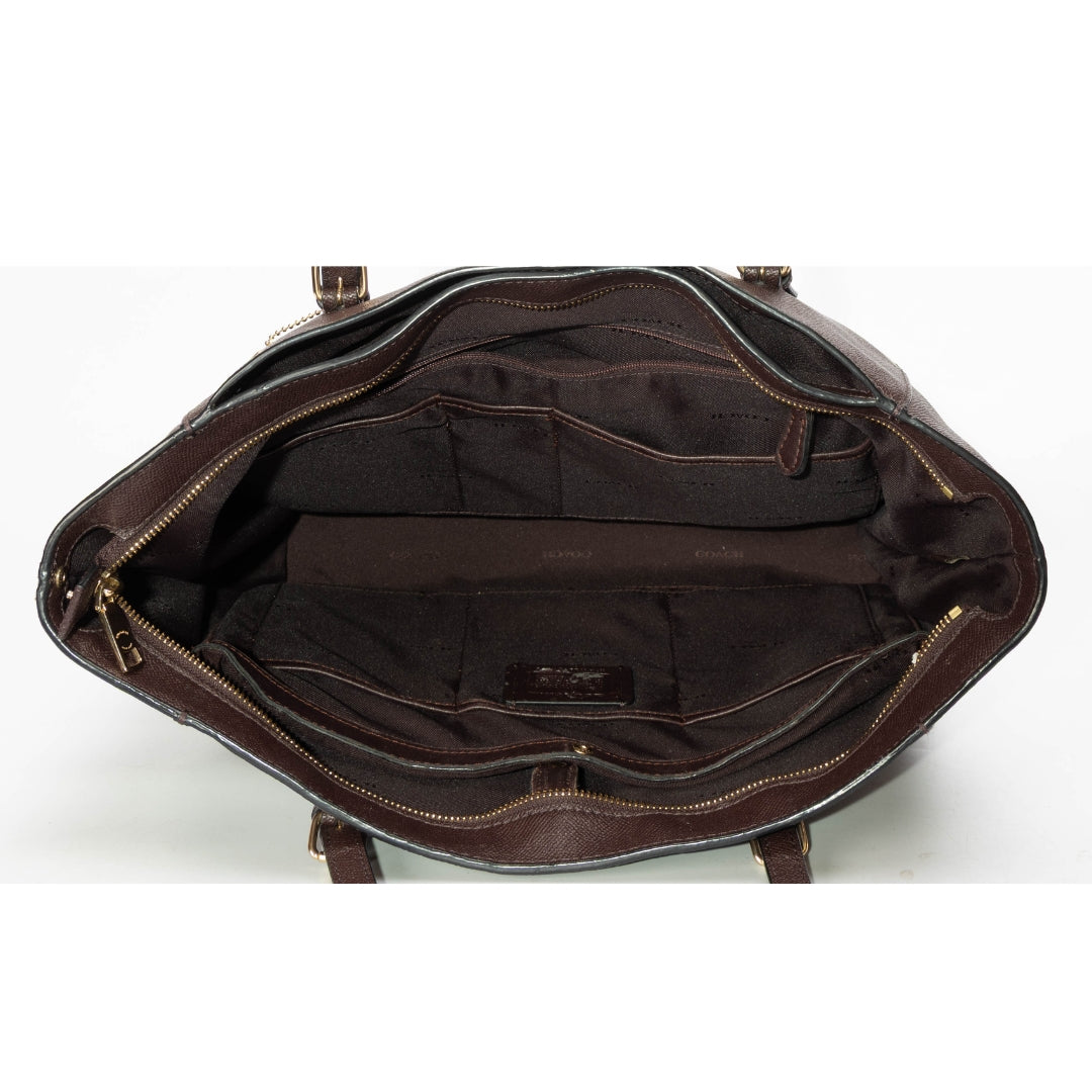 Coach Brown Turnlock Tote
