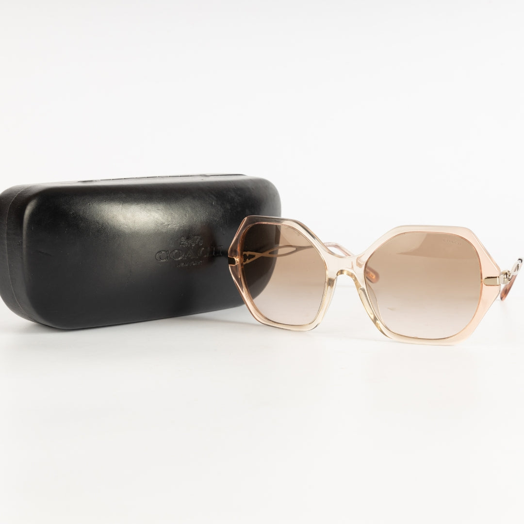 Coach Gradient Transparent Peach Sunglasses