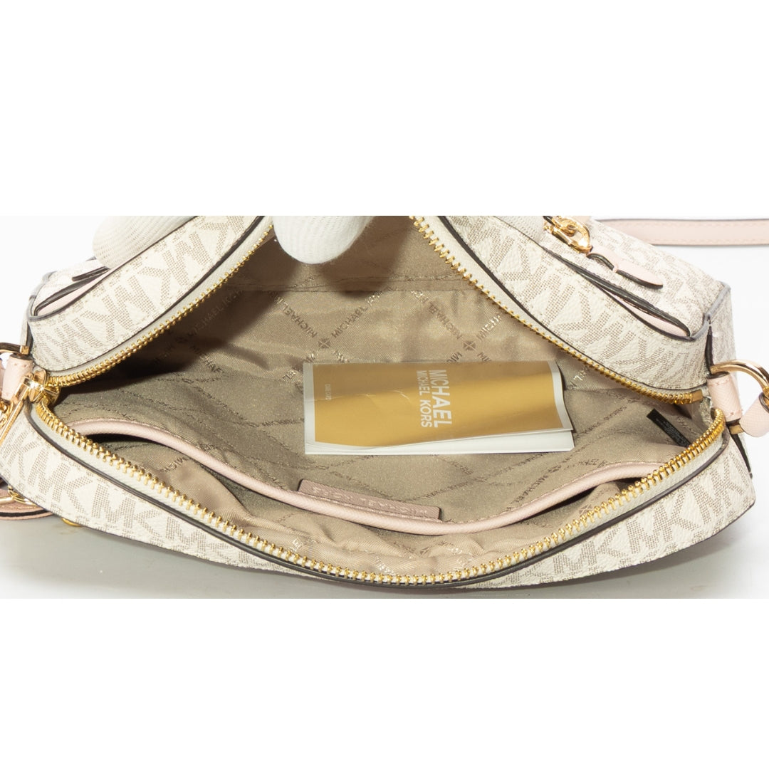 Michael Kors Jet Set Logo Vanilla Crossbody Bag