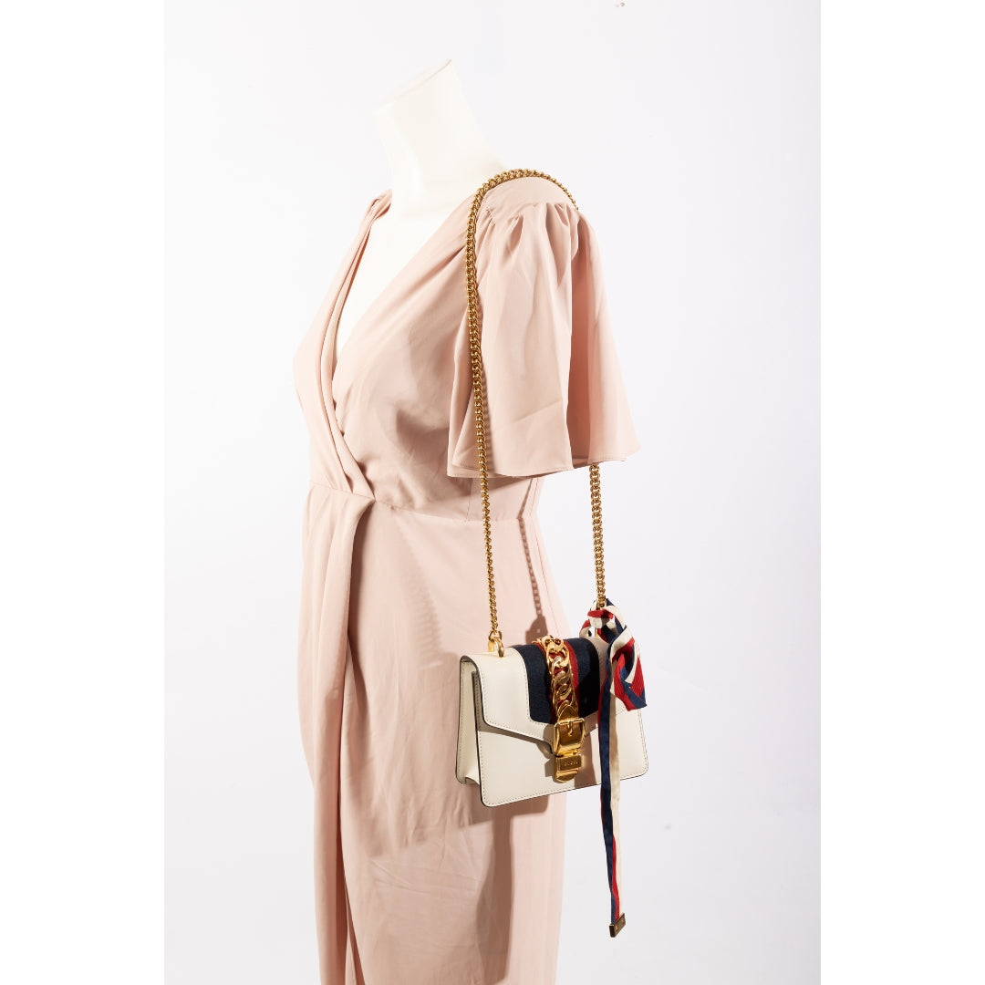 Gucci Off White Mini Sylvie Crossbody Bag