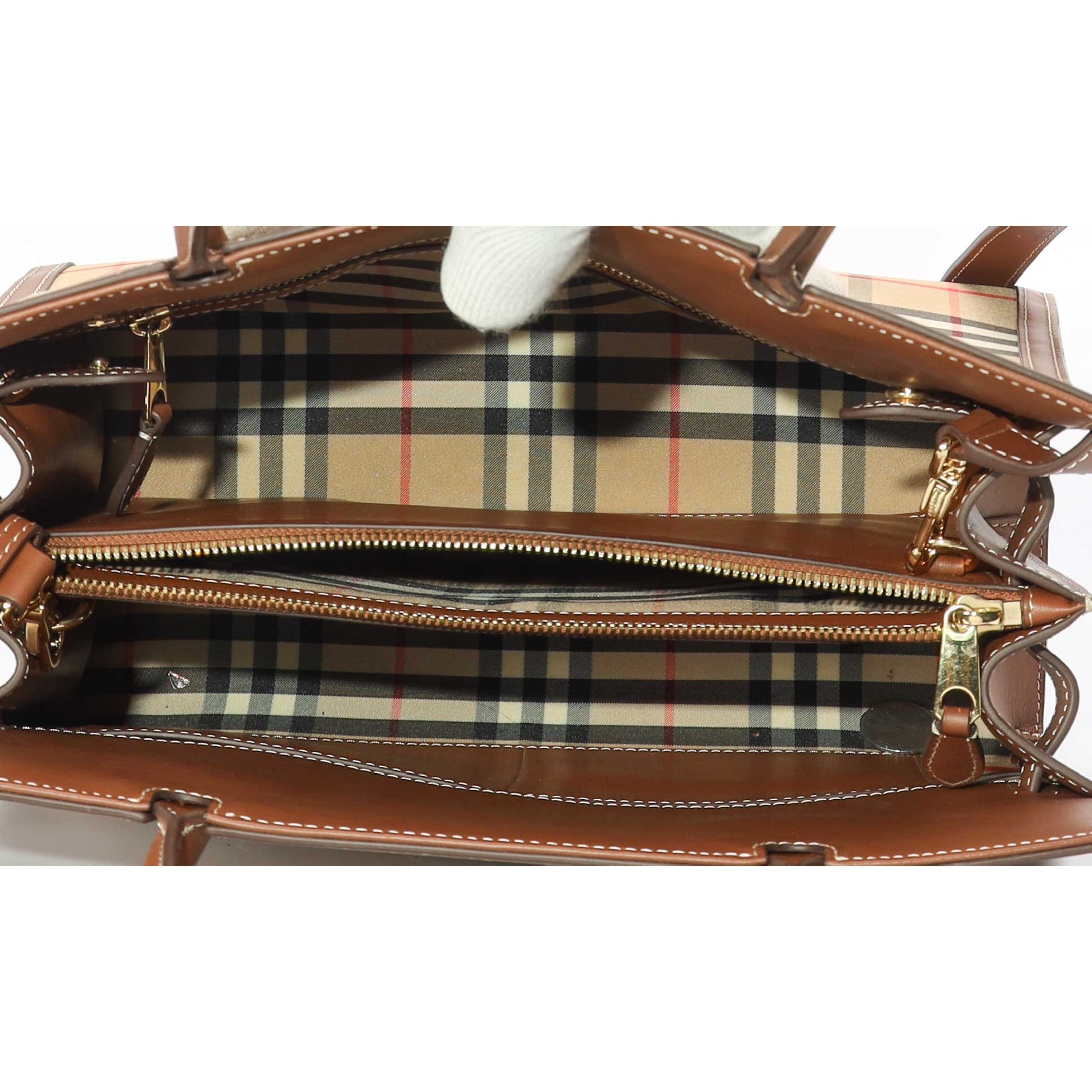 Burberry Archive Check Two Handle Satchel