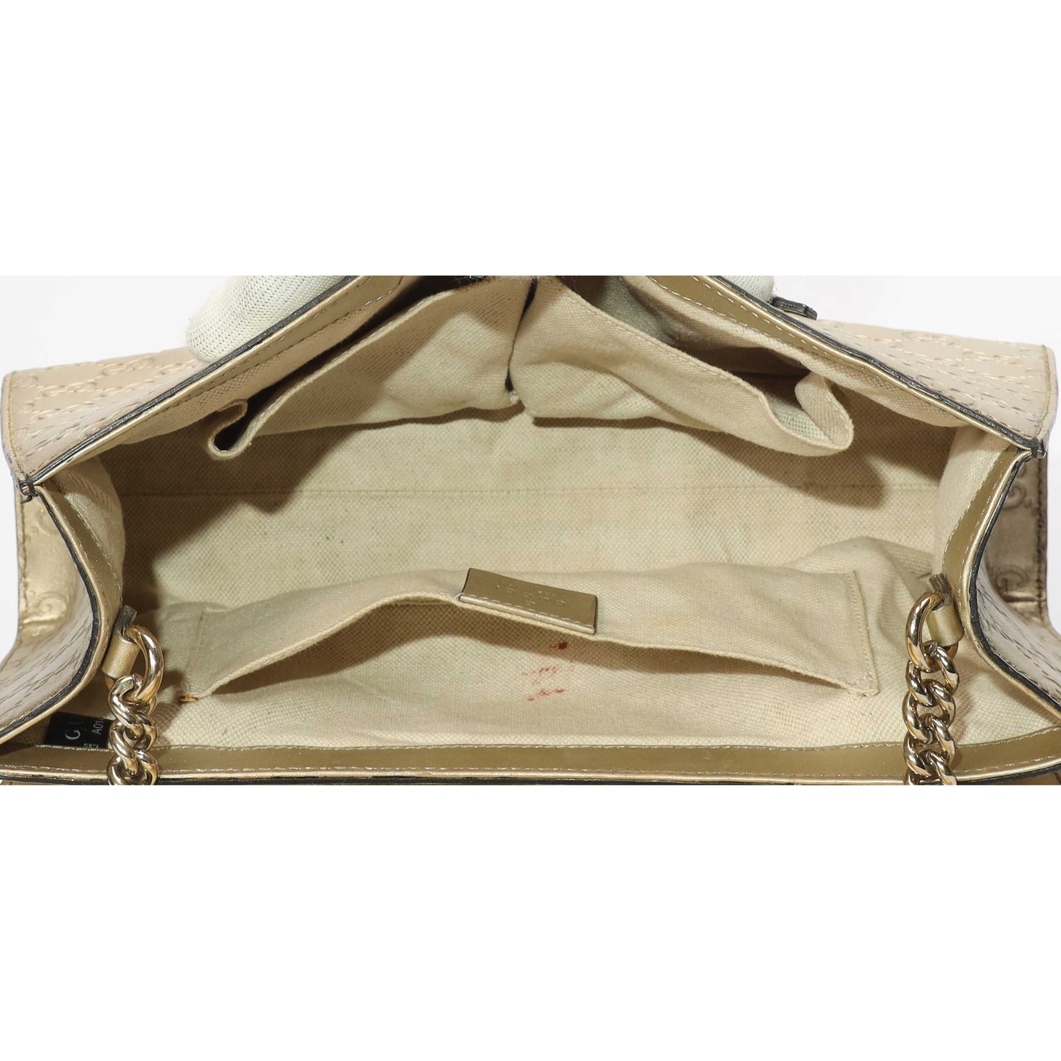 Gucci Guccissima Emily Metallic Shoulder Bag