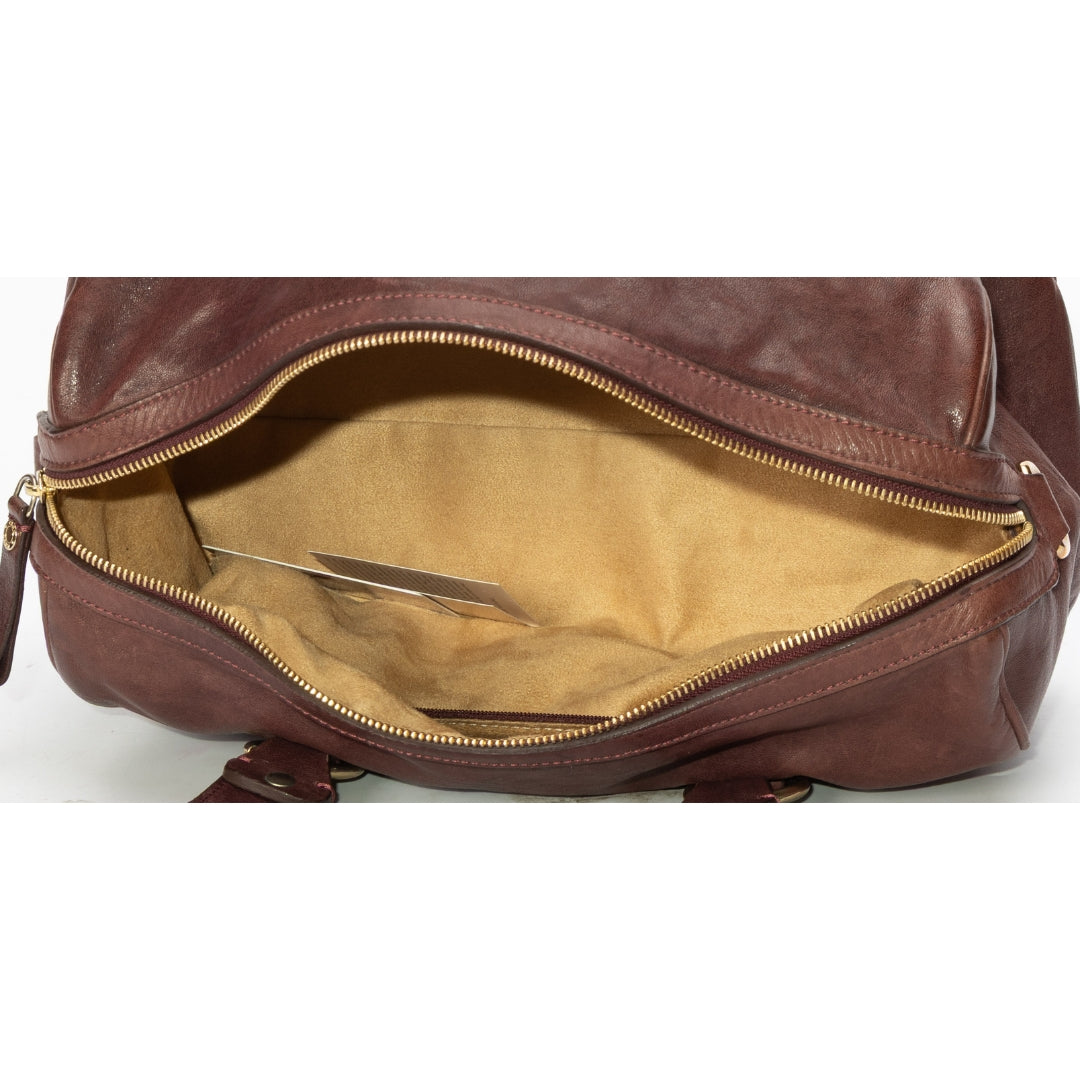 Jimmy Choo Brown Python Satchel