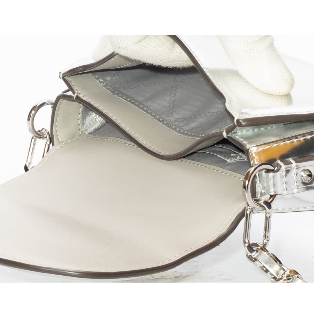 Michael Kors Mila Small Metallic Leather Shoulder Bag