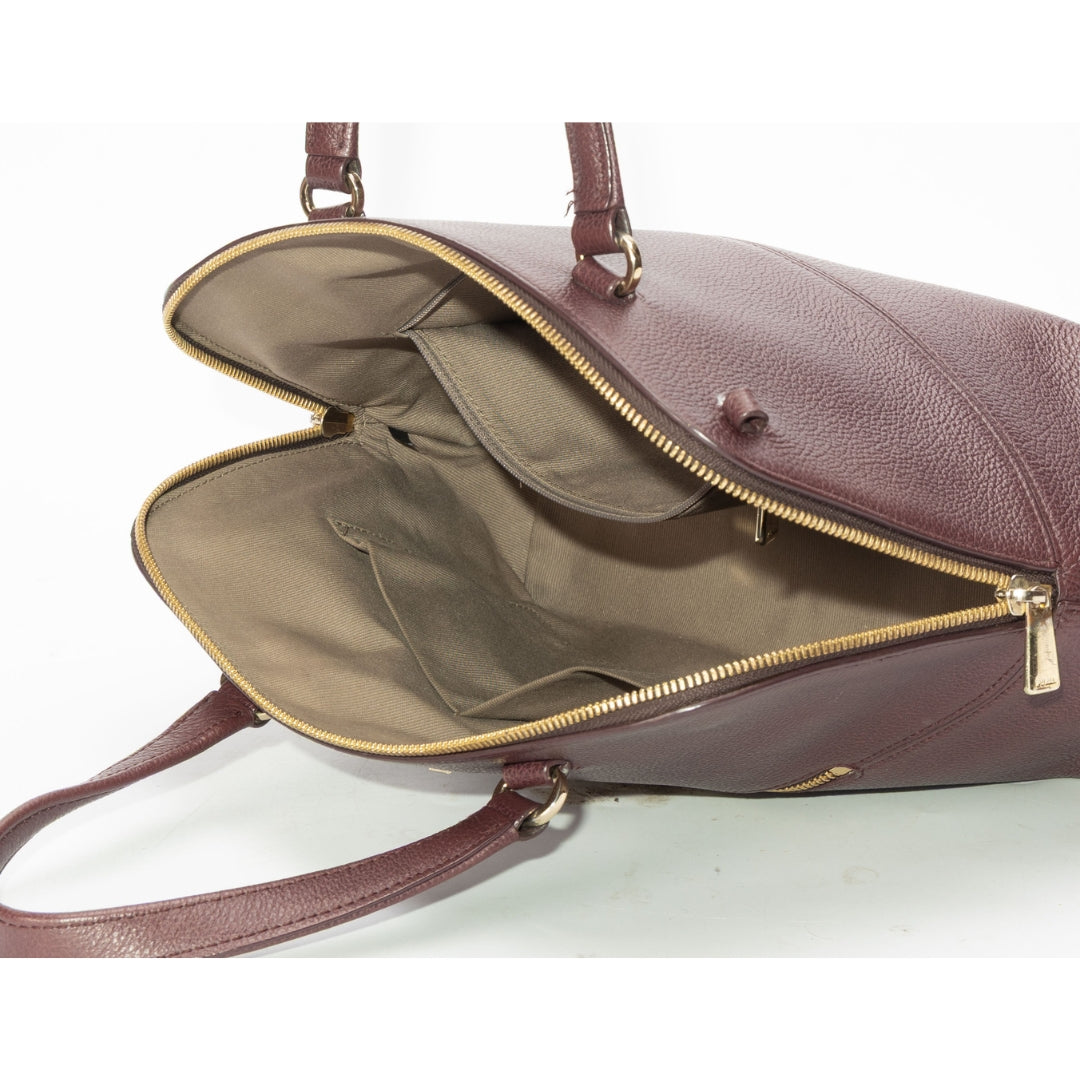 Furla Brown Alex Dome Convertible Satchel