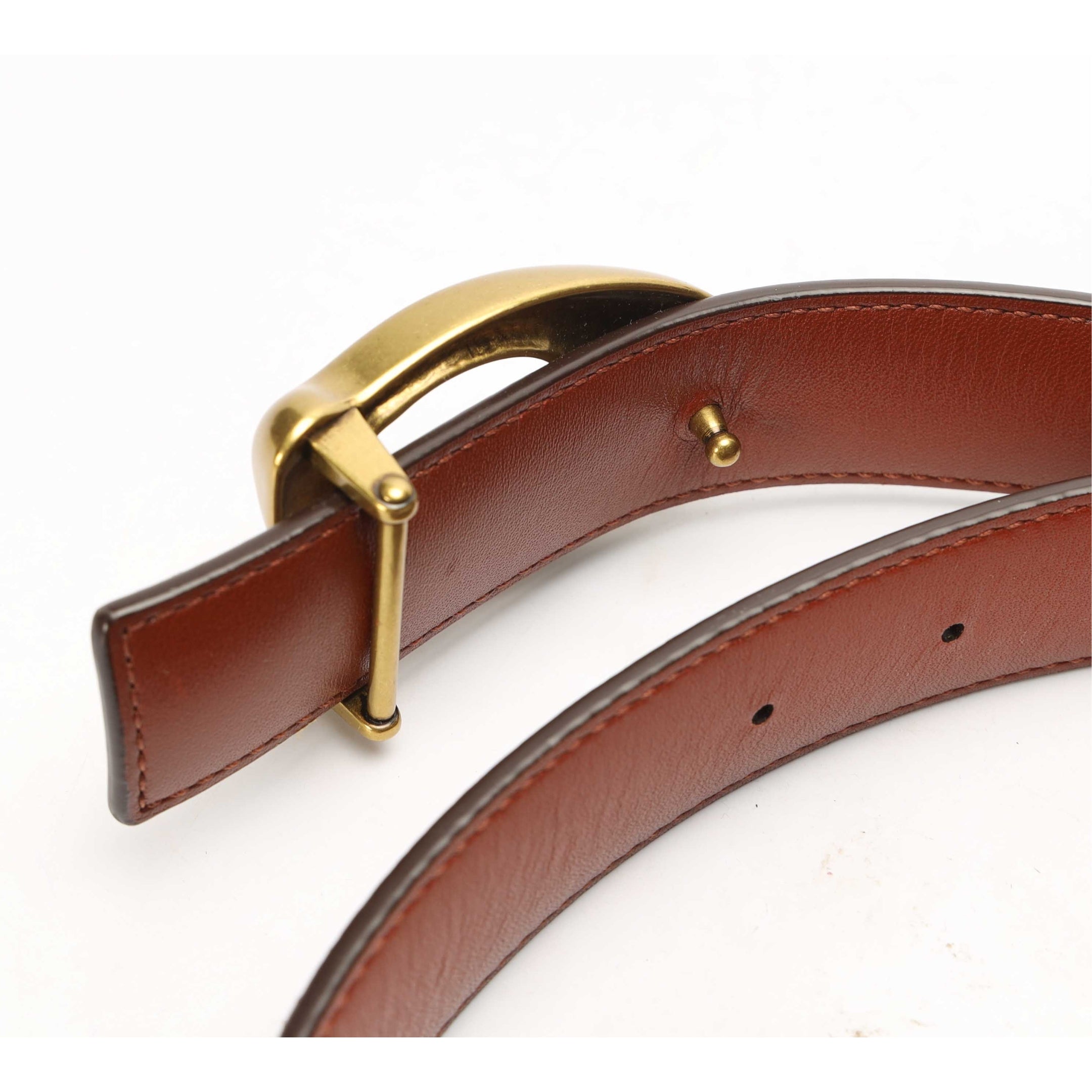 Coach Sculpted C Buckle Reversible Belt