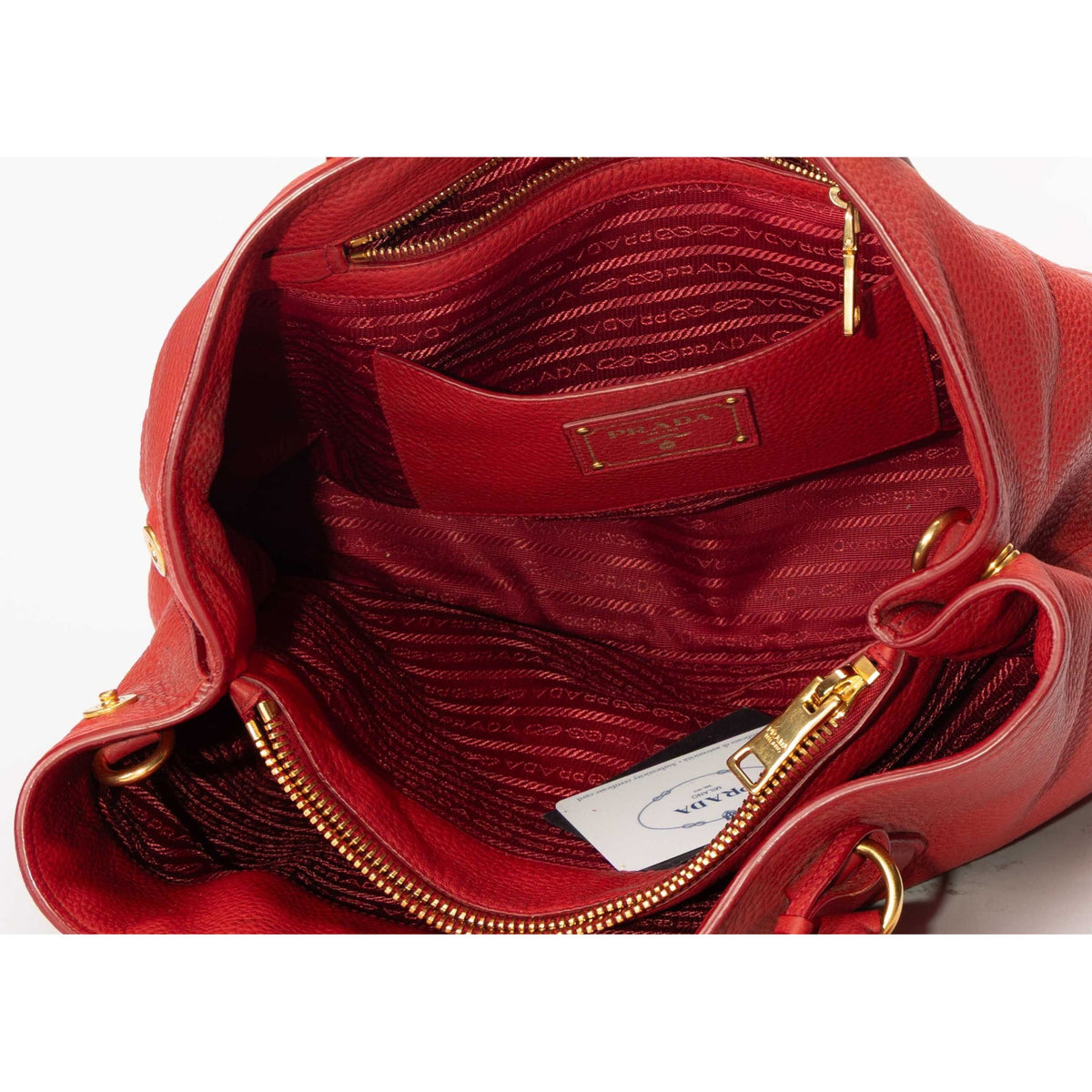 Prada Vitello Daino Convertible Tote