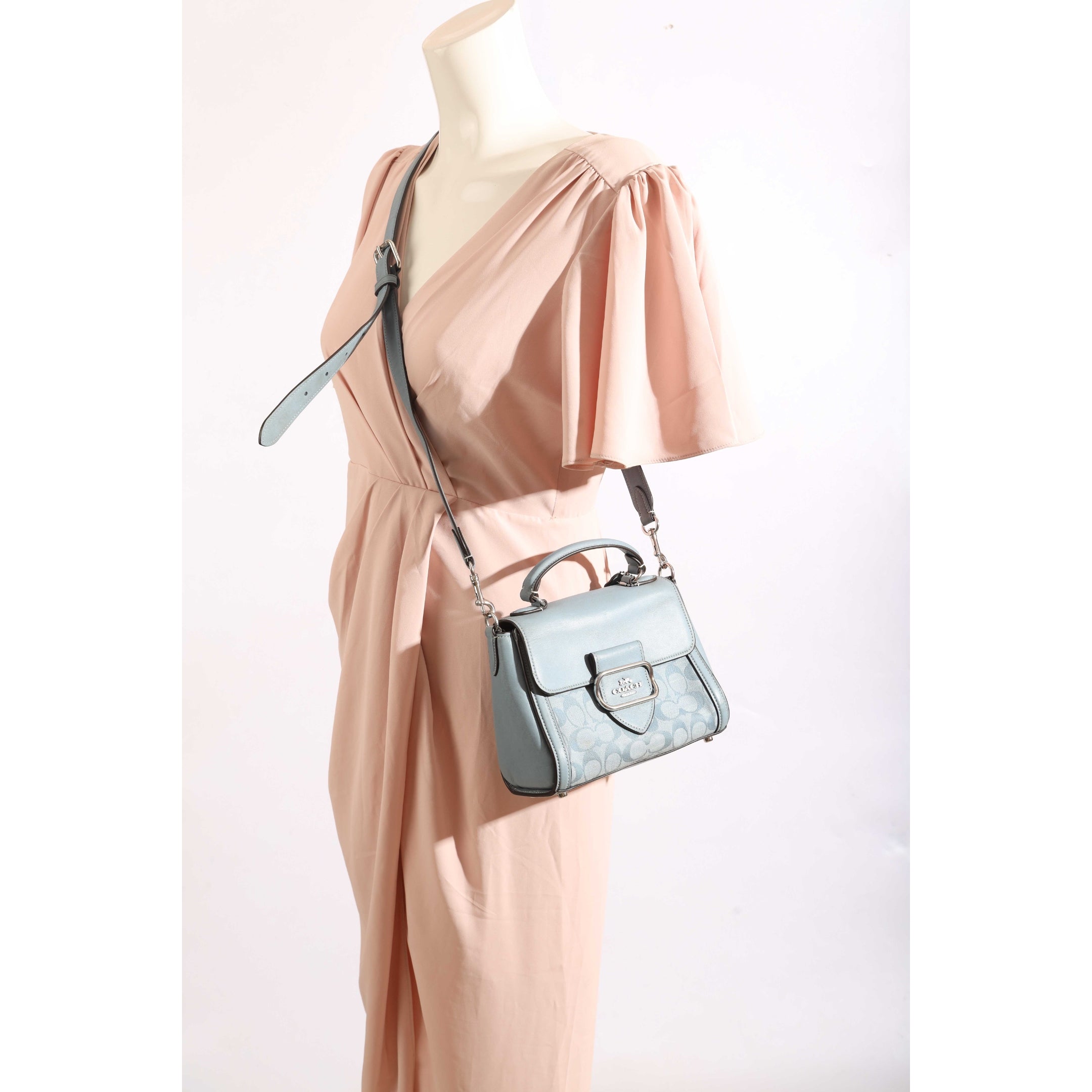 Coach Morgan Sky Blue Satchel Crossbody Bag
