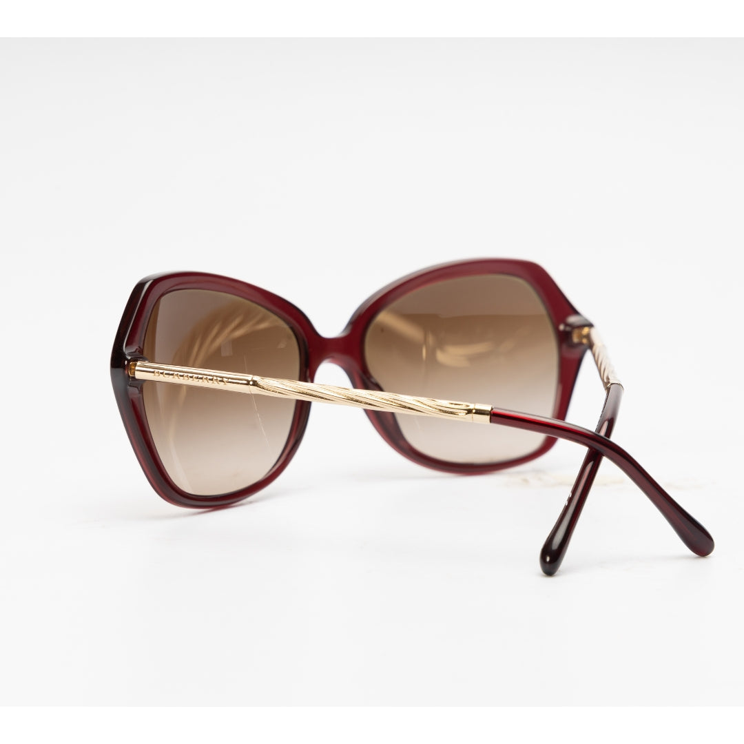 Burberry Maroon Gradient Oversized Sunglasses