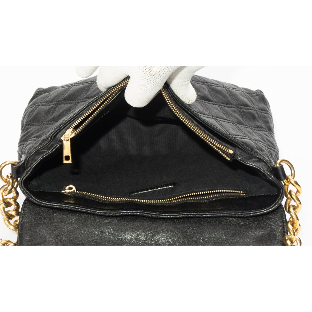Marc Jacobs Black Quilted Flap Chain Shoulder Bag